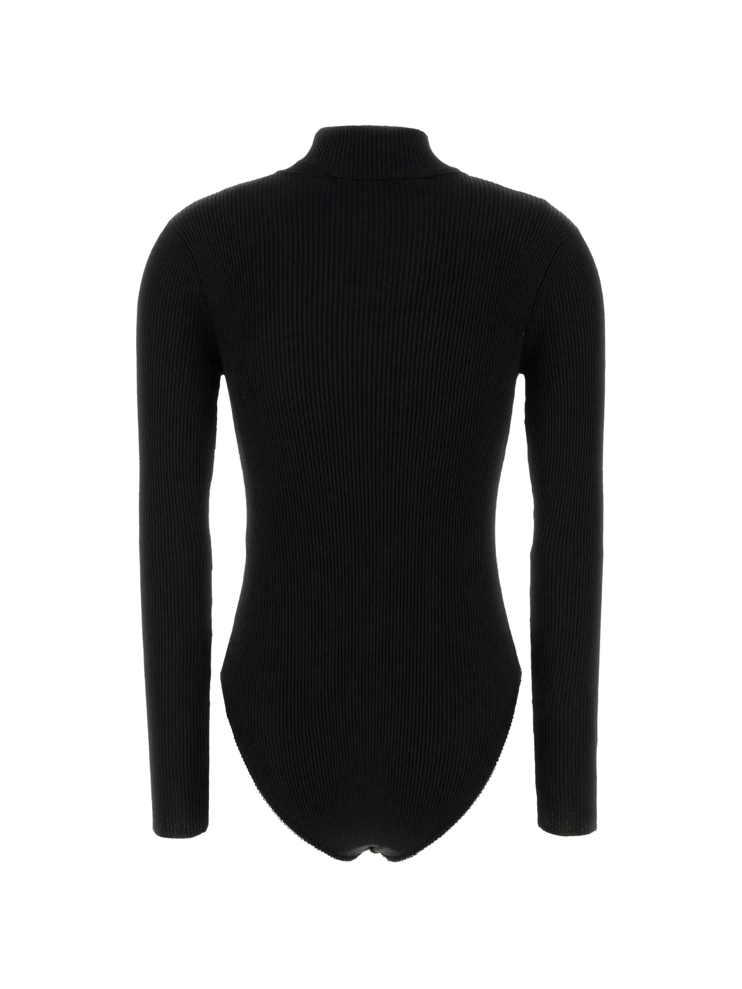 high-neck logo bodysuit