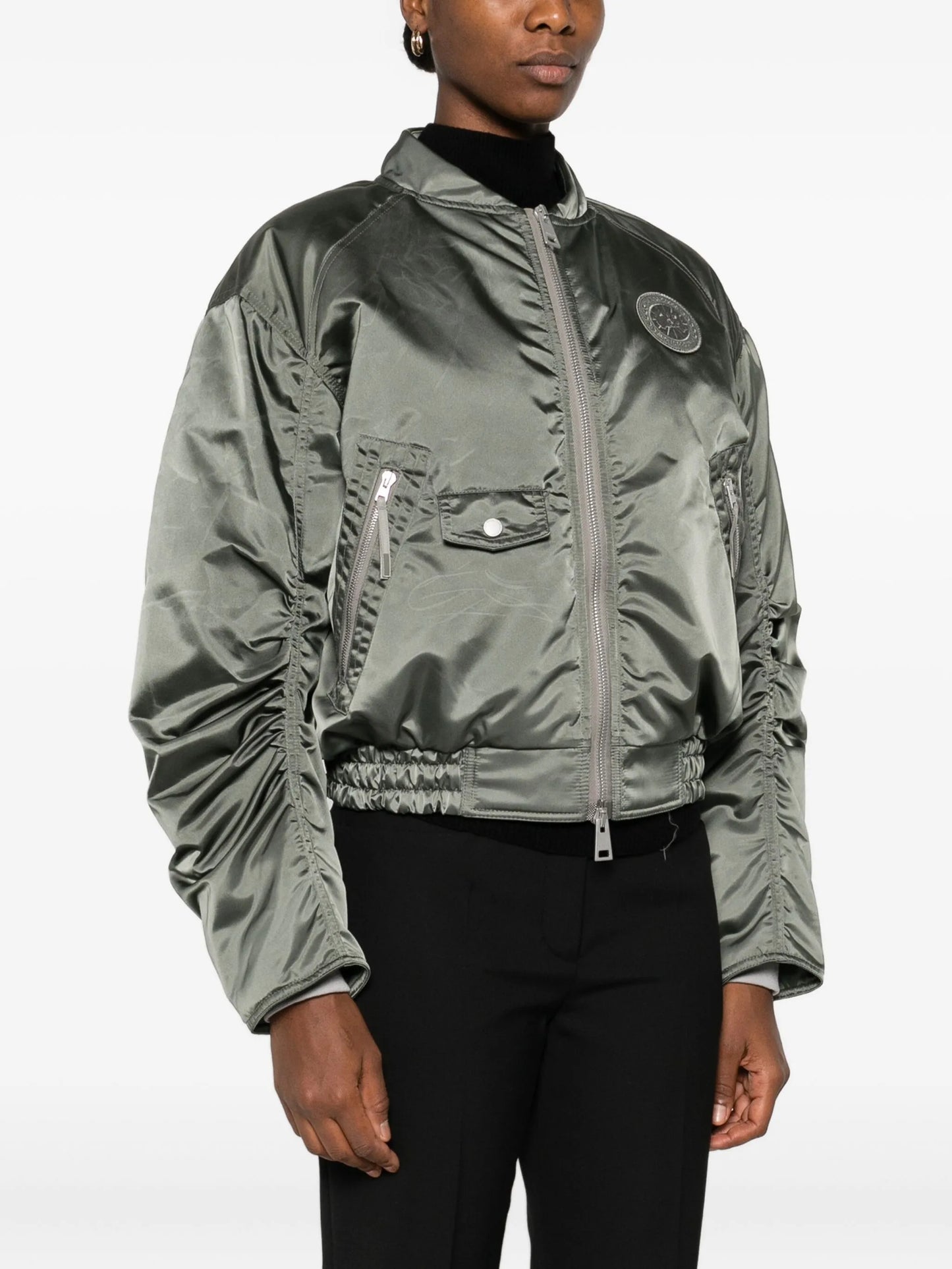 zip-up bomber jacket