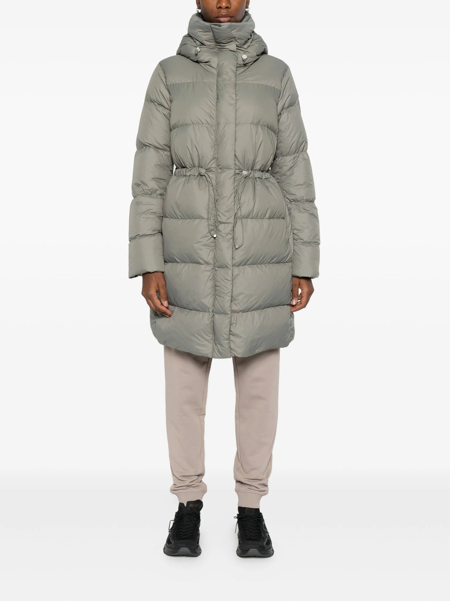 hooded padded coat