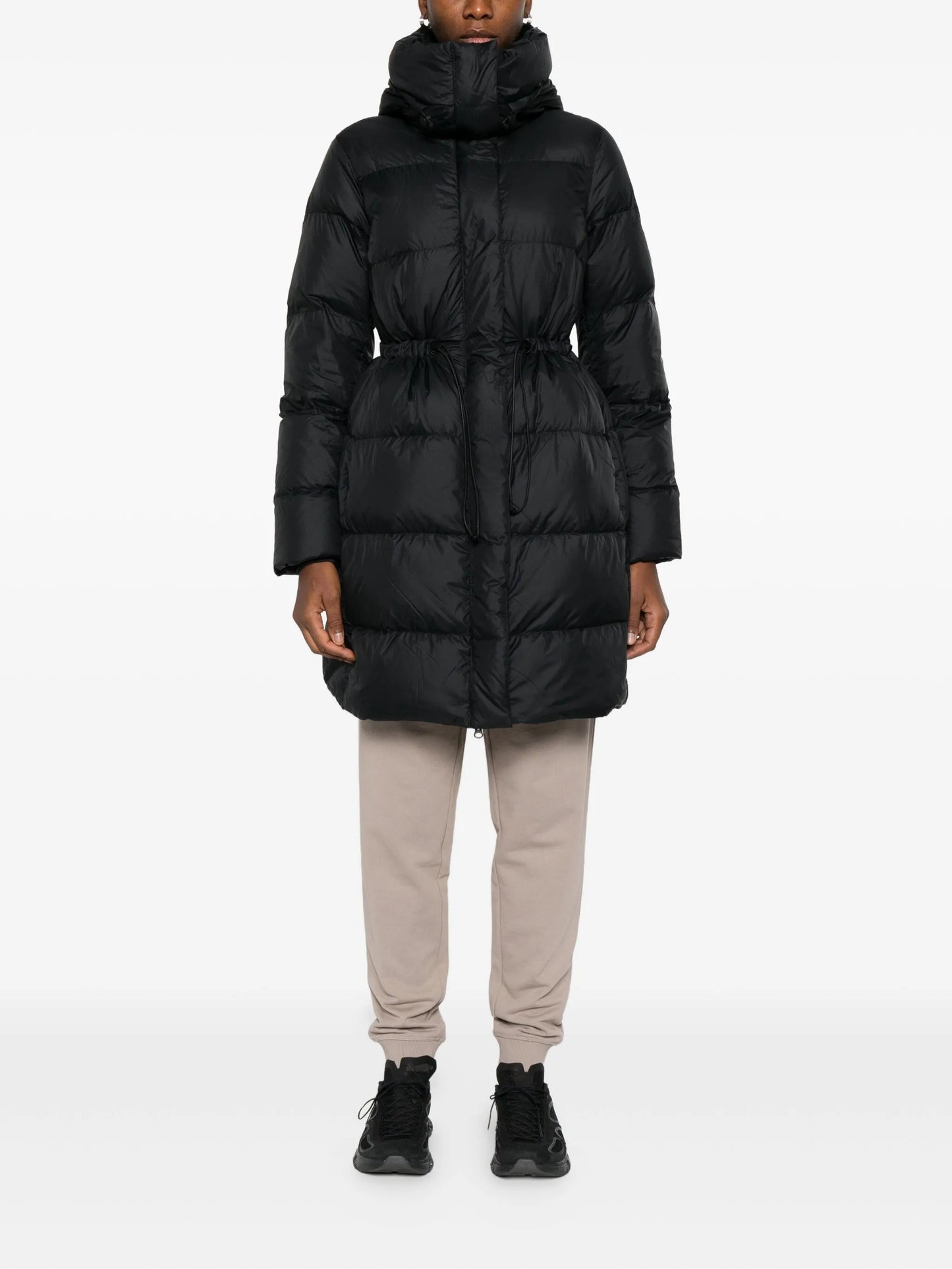 padded hooded coat