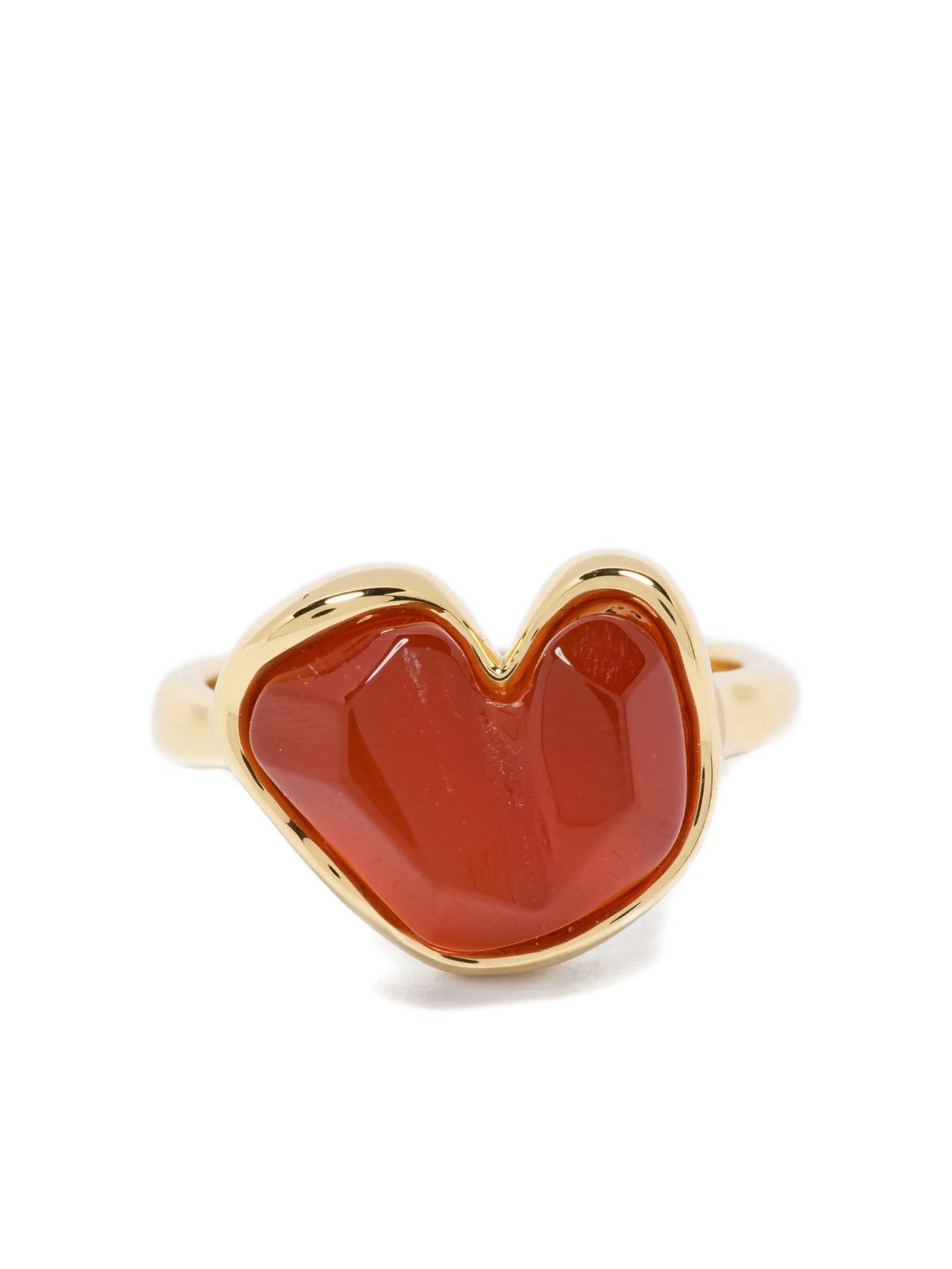 14K gold plated brass Heart ring