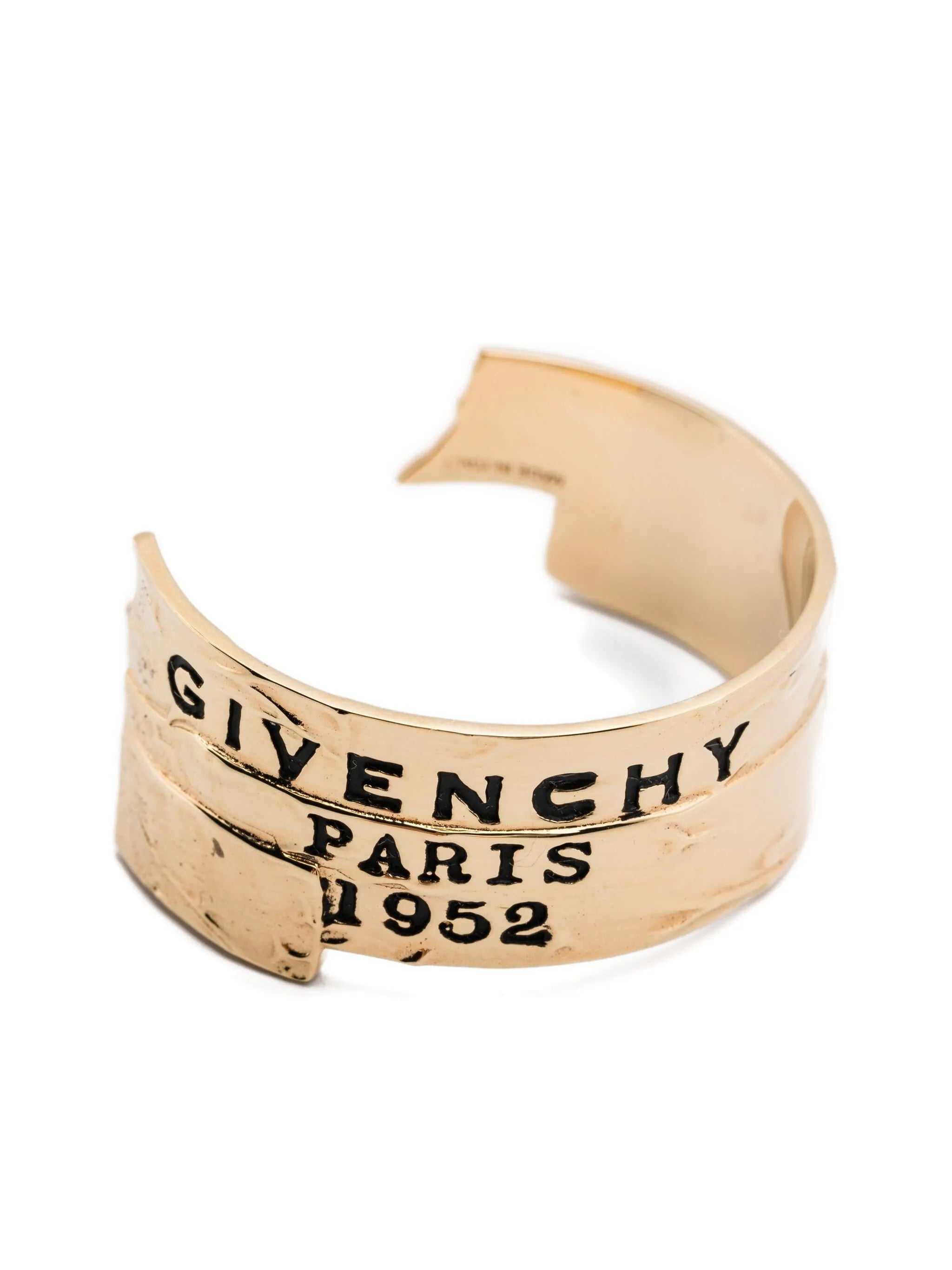 logo-engraved hoop earrings