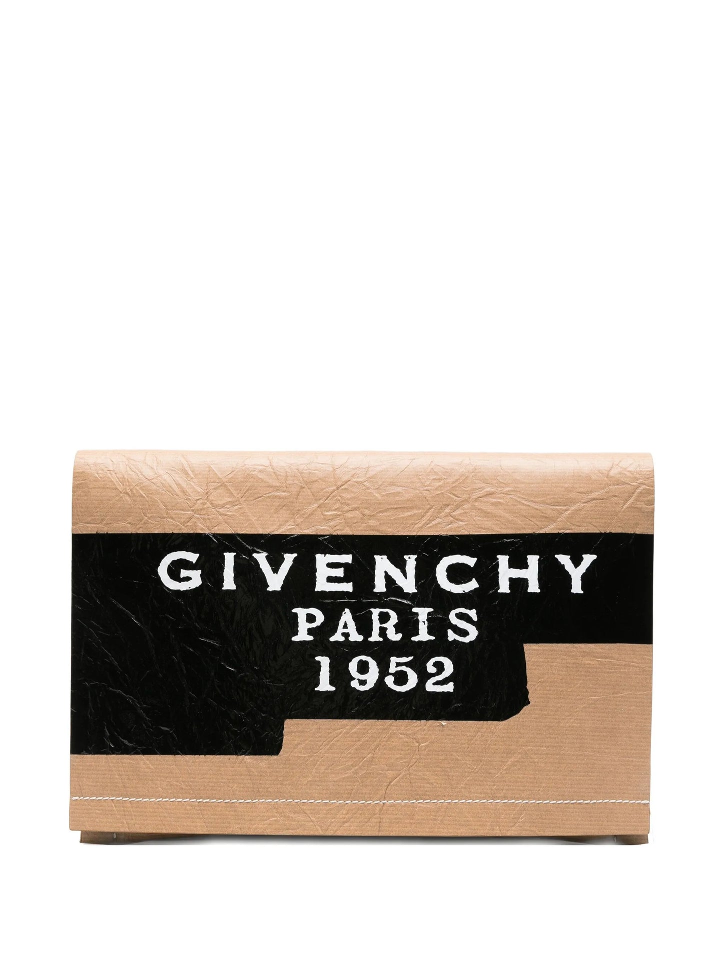 logo-print clutch bag