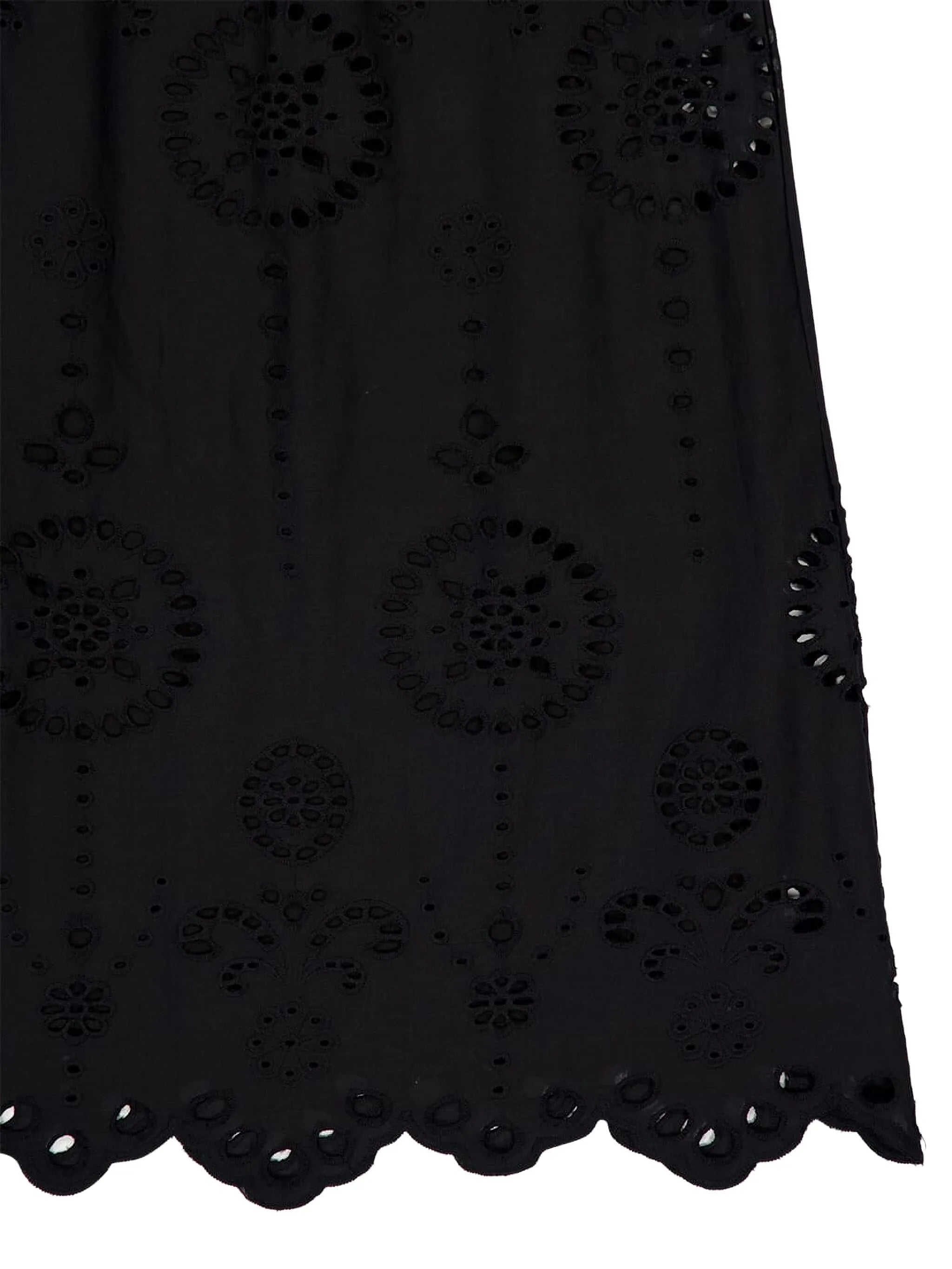 strapless broderie-anglaise maxi dress
