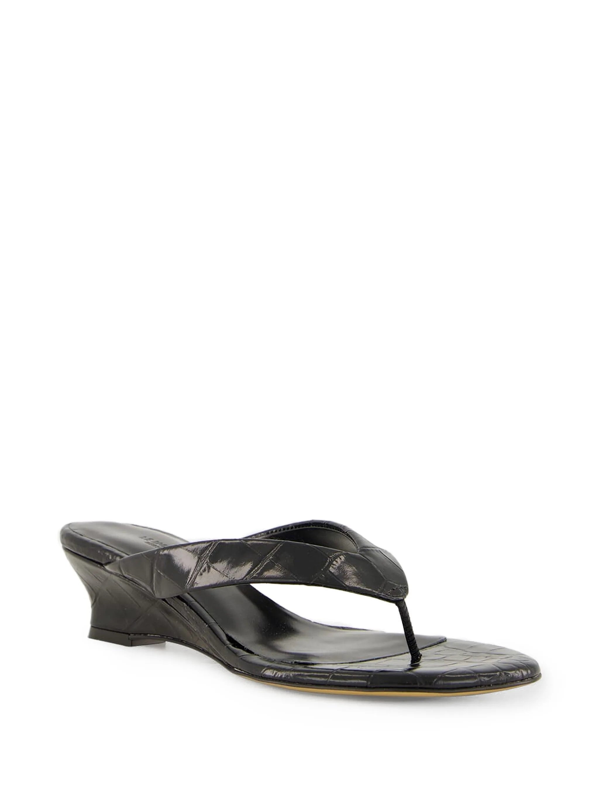40mm micro wedge thong sandals