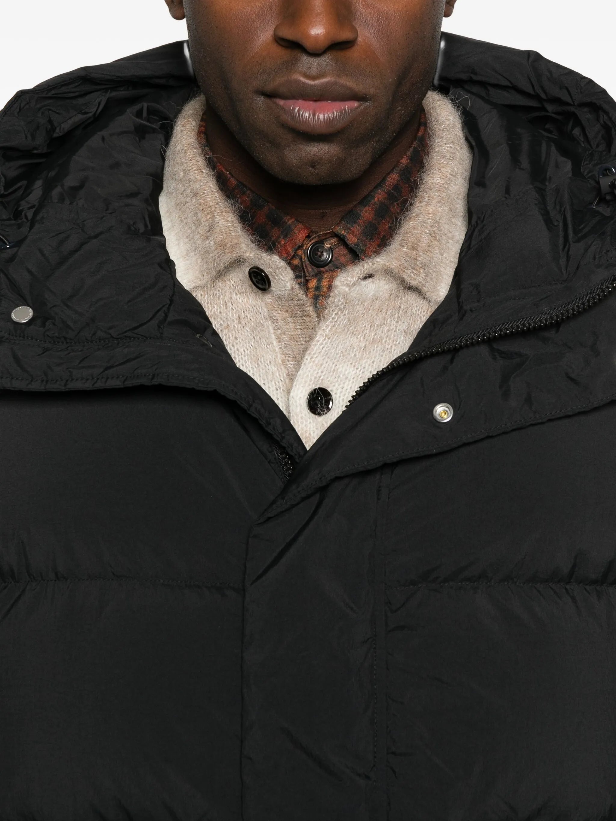 hooded quilted jacket