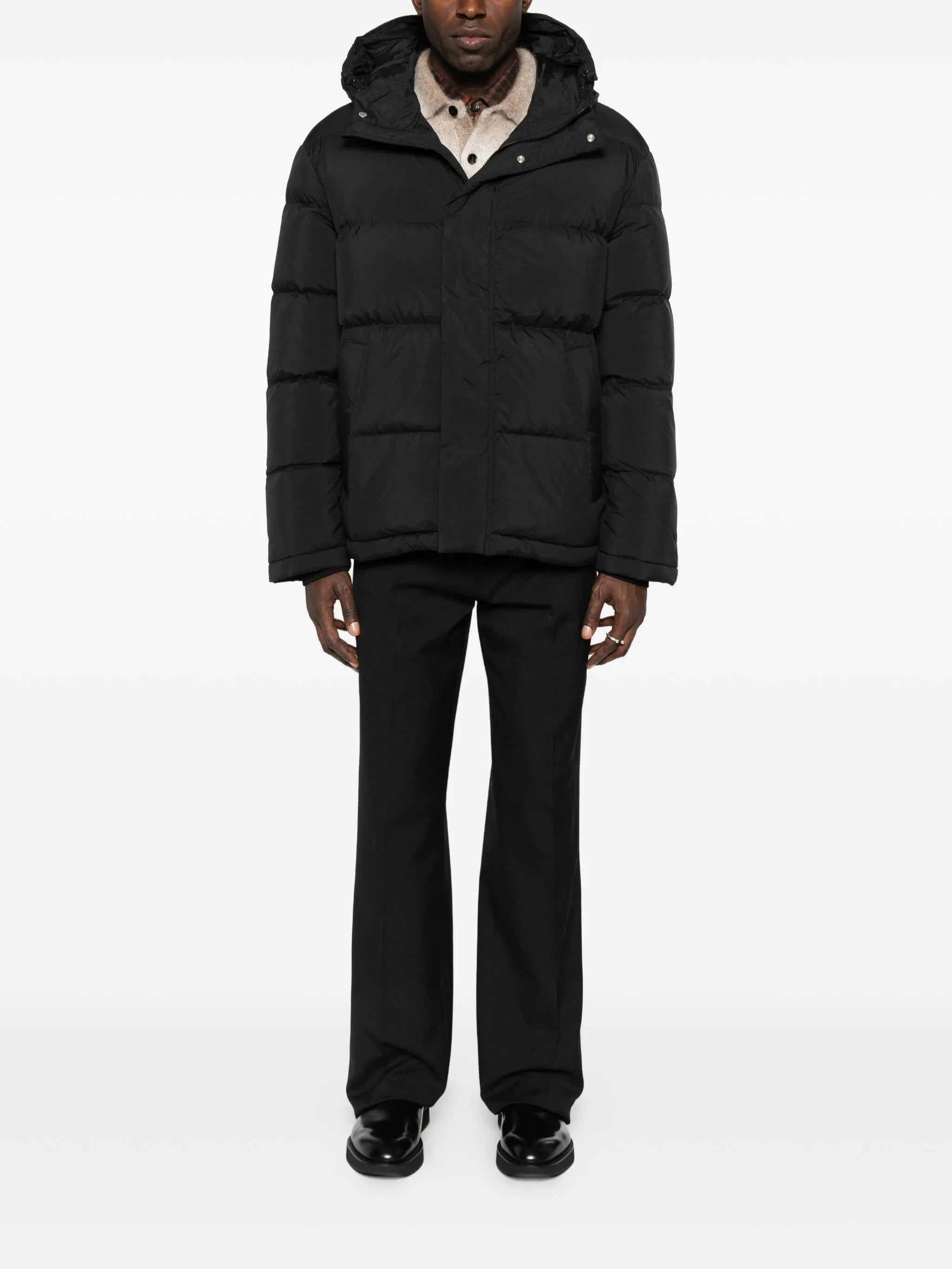 hooded quilted jacket