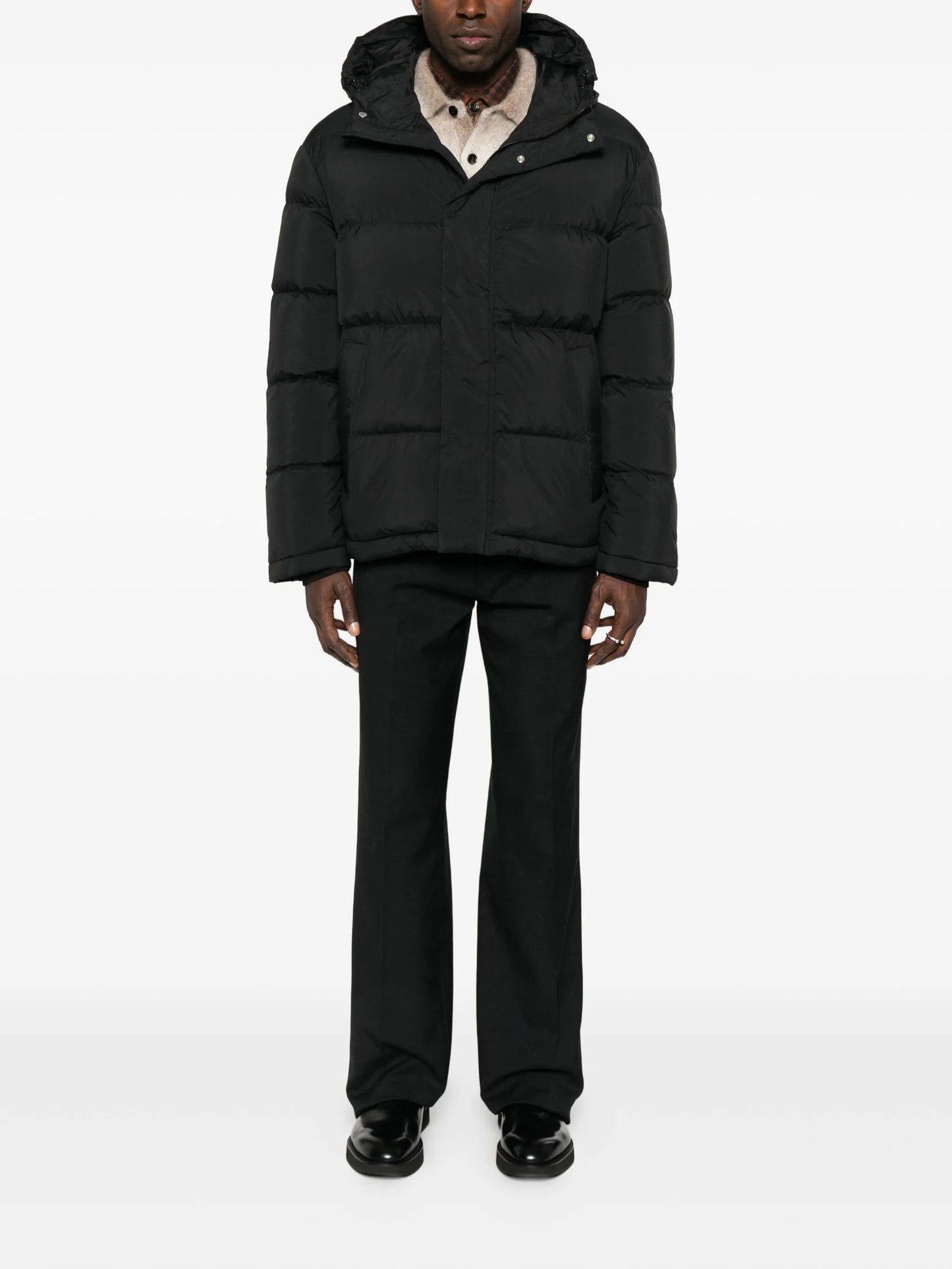 hooded quilted jacket