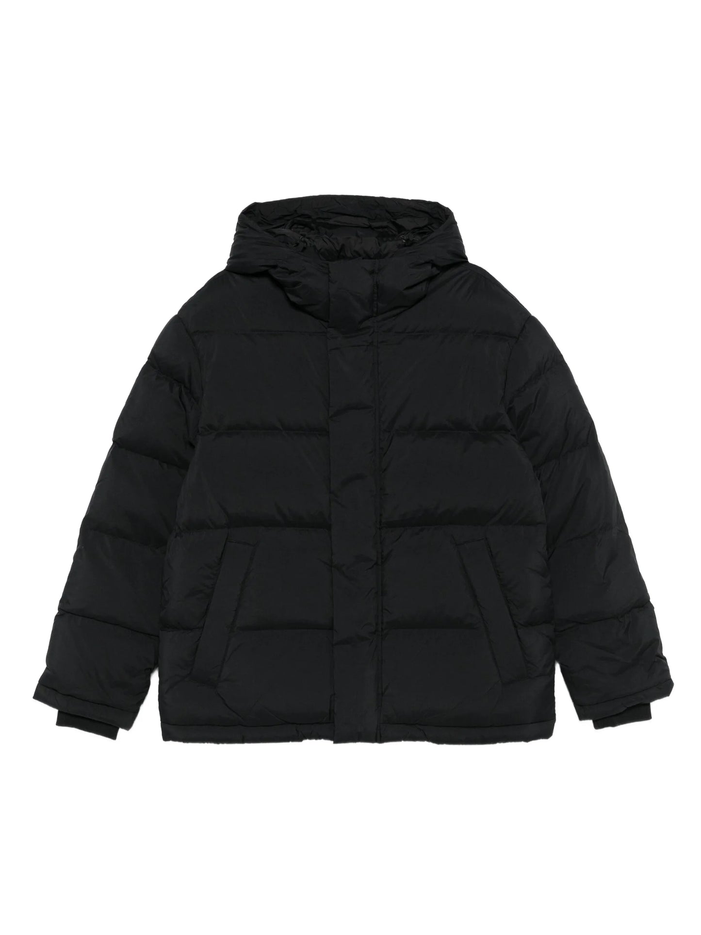 hooded quilted jacket