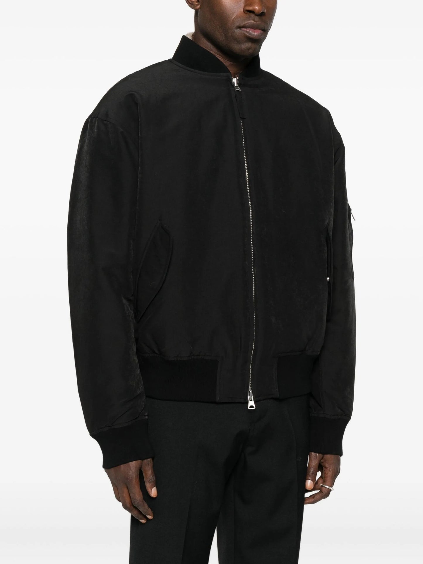 zip-up bomber jacket