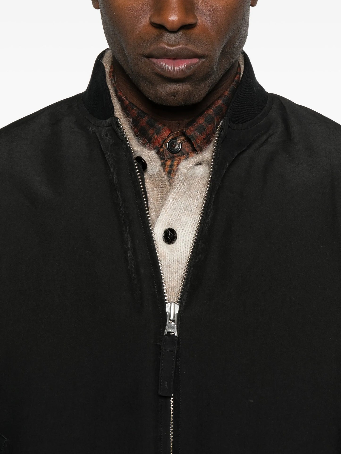 zip-up bomber jacket