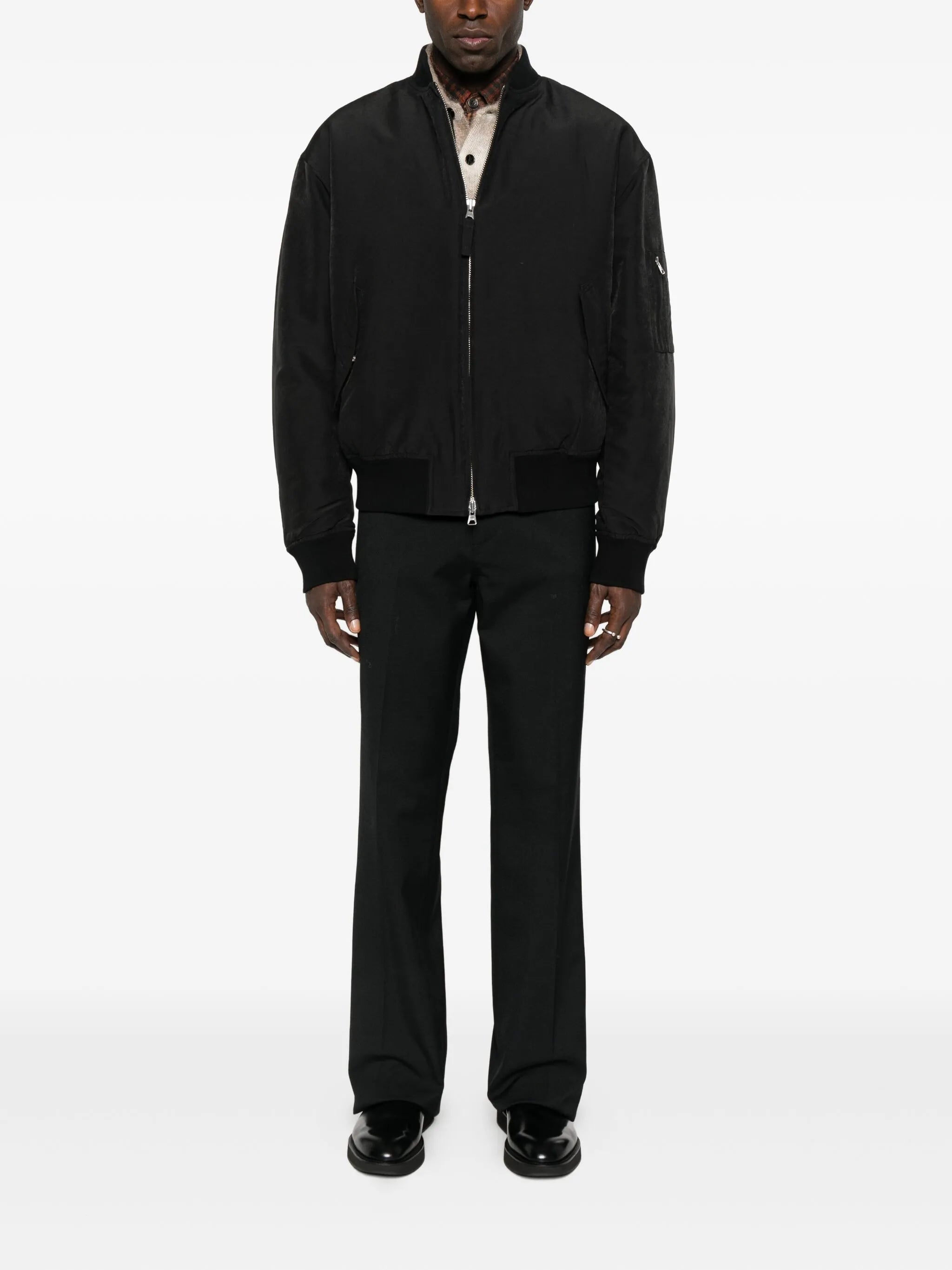 zip-up bomber jacket