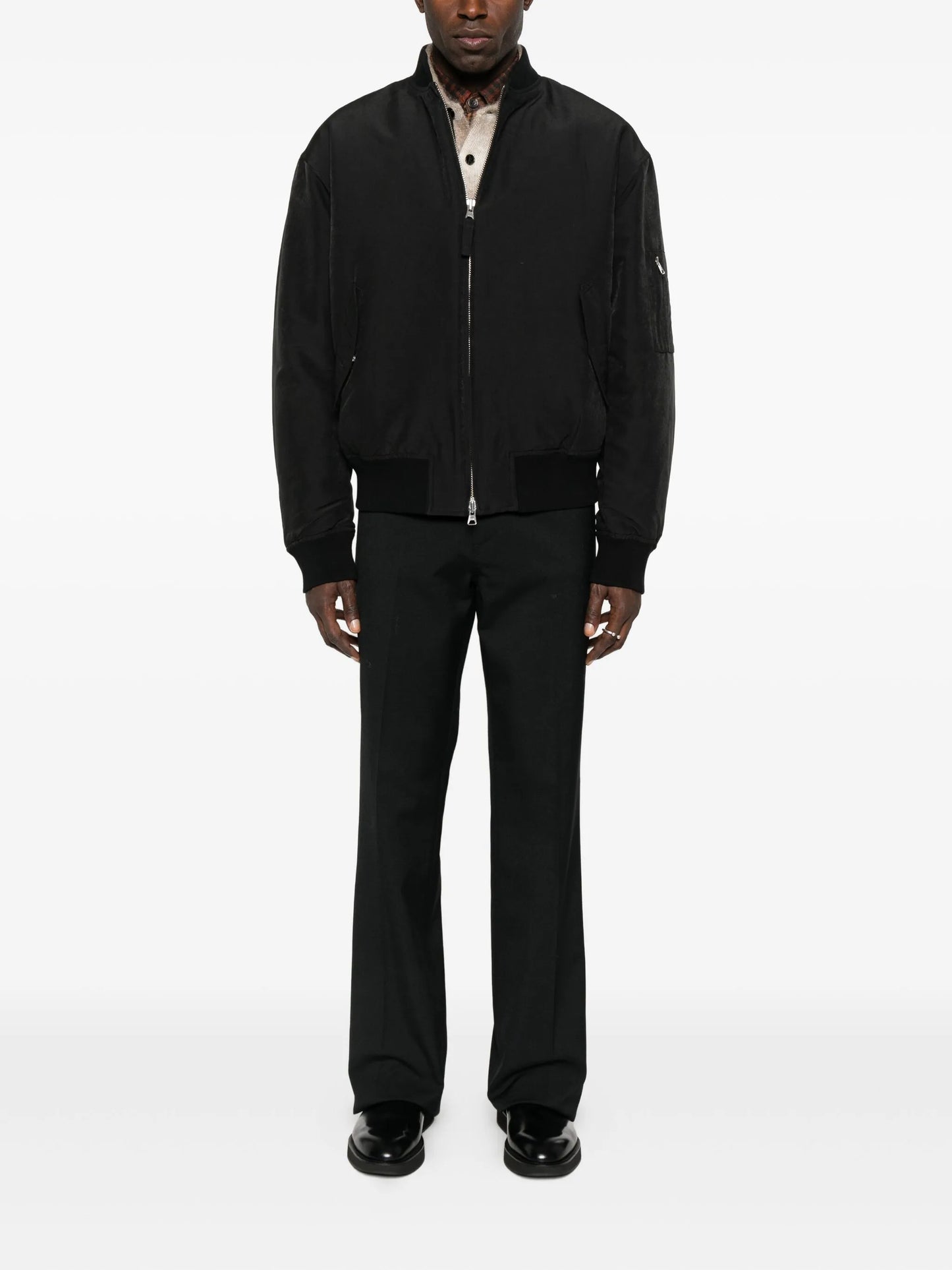 zip-up bomber jacket