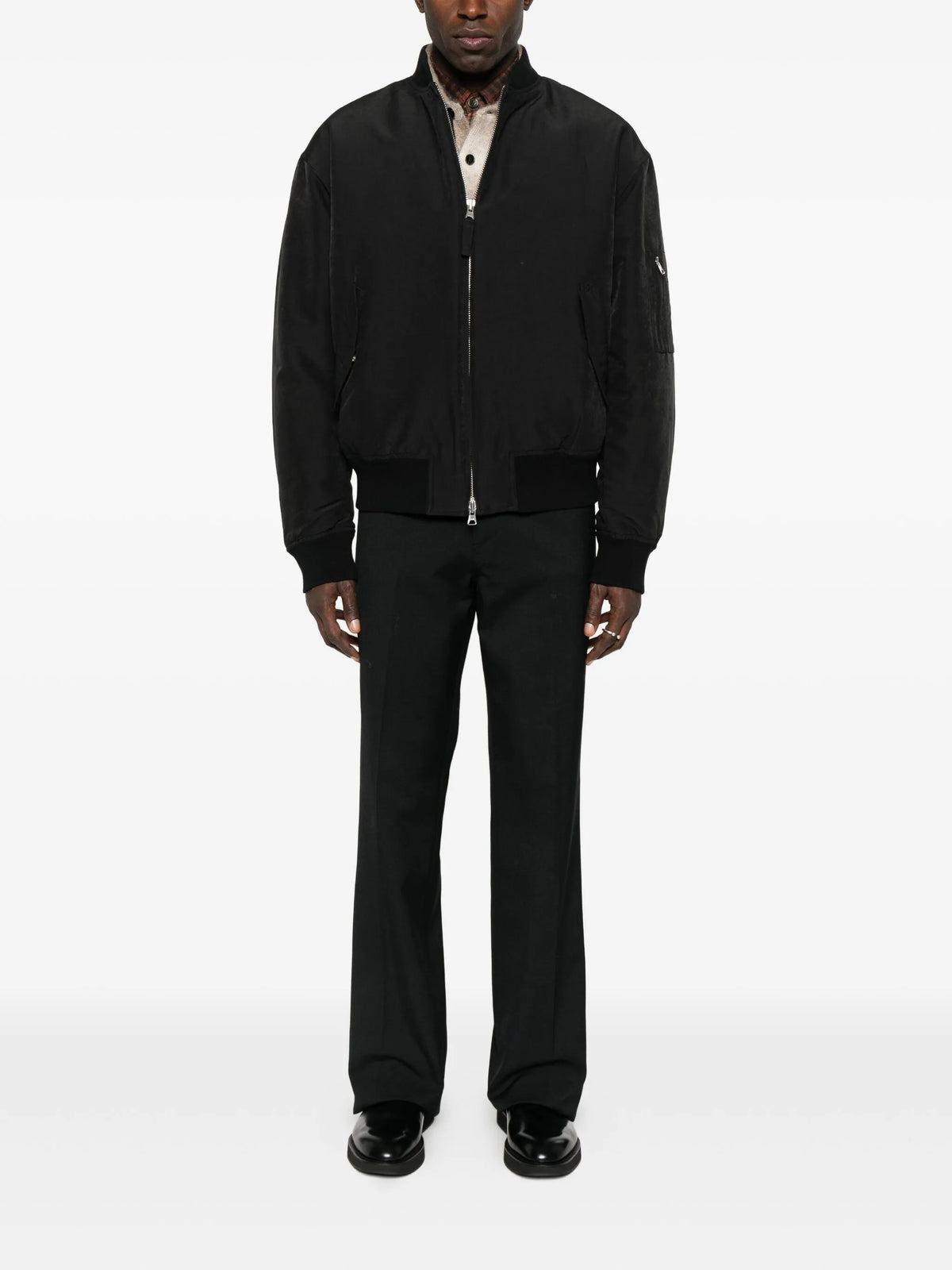 zip-up bomber jacket