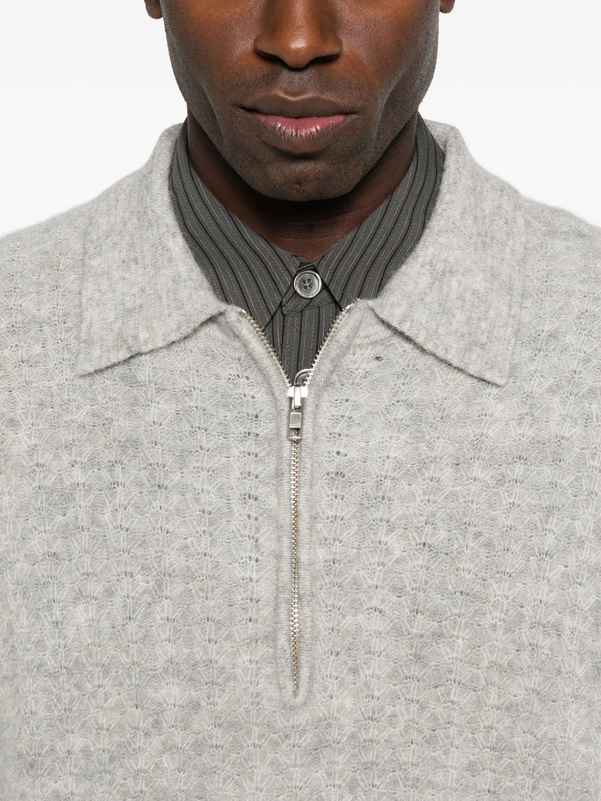 Alfie zip-neck polo shirt