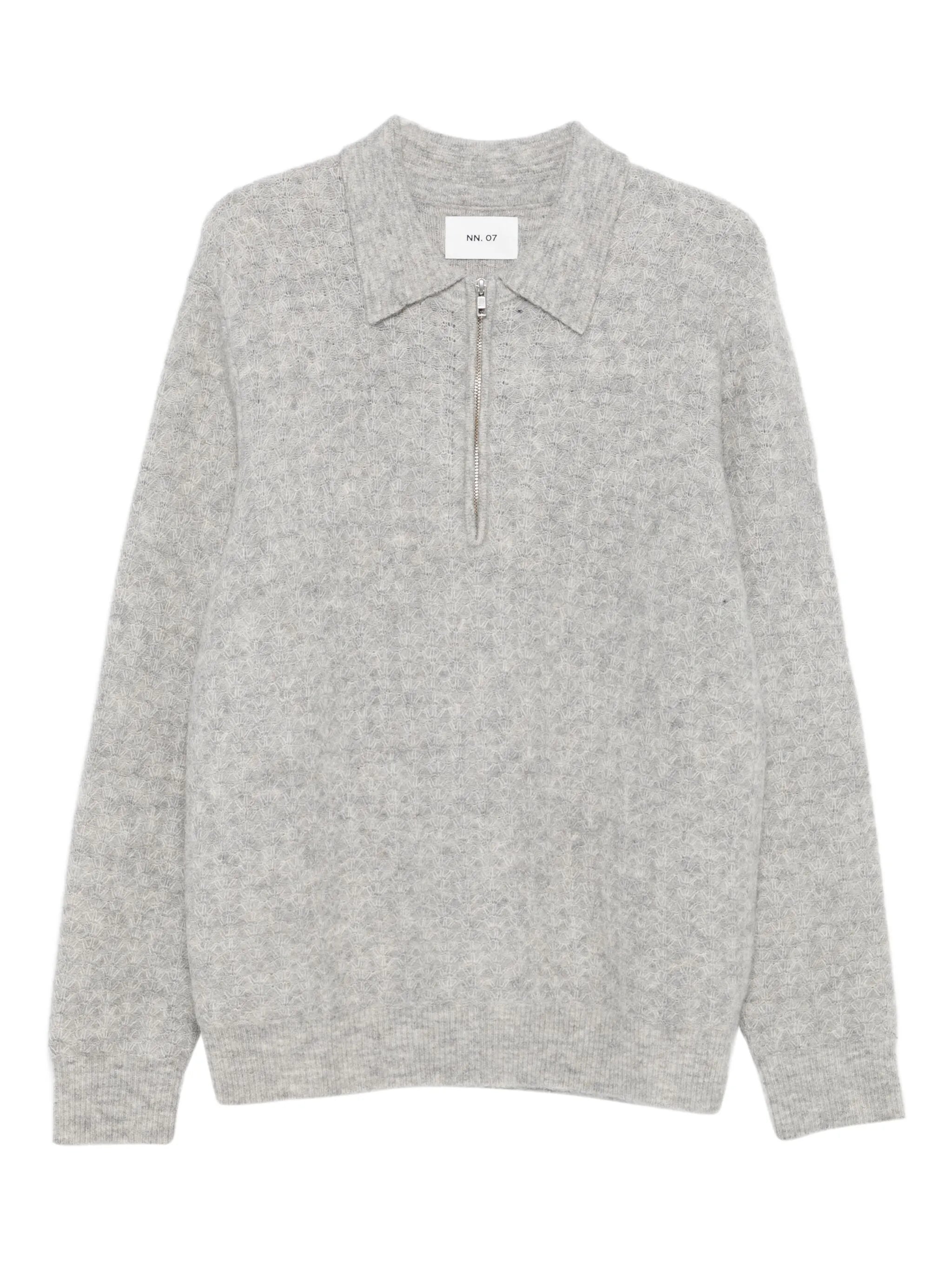 Alfie zip-neck polo shirt