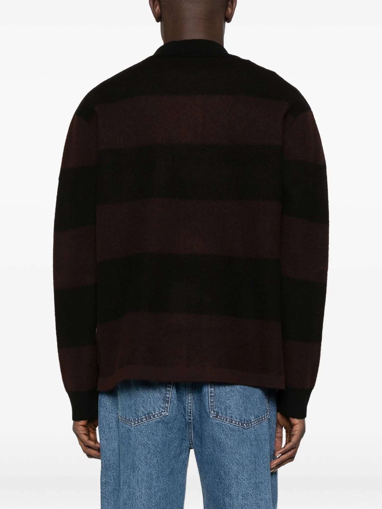 striped wool polo shirt