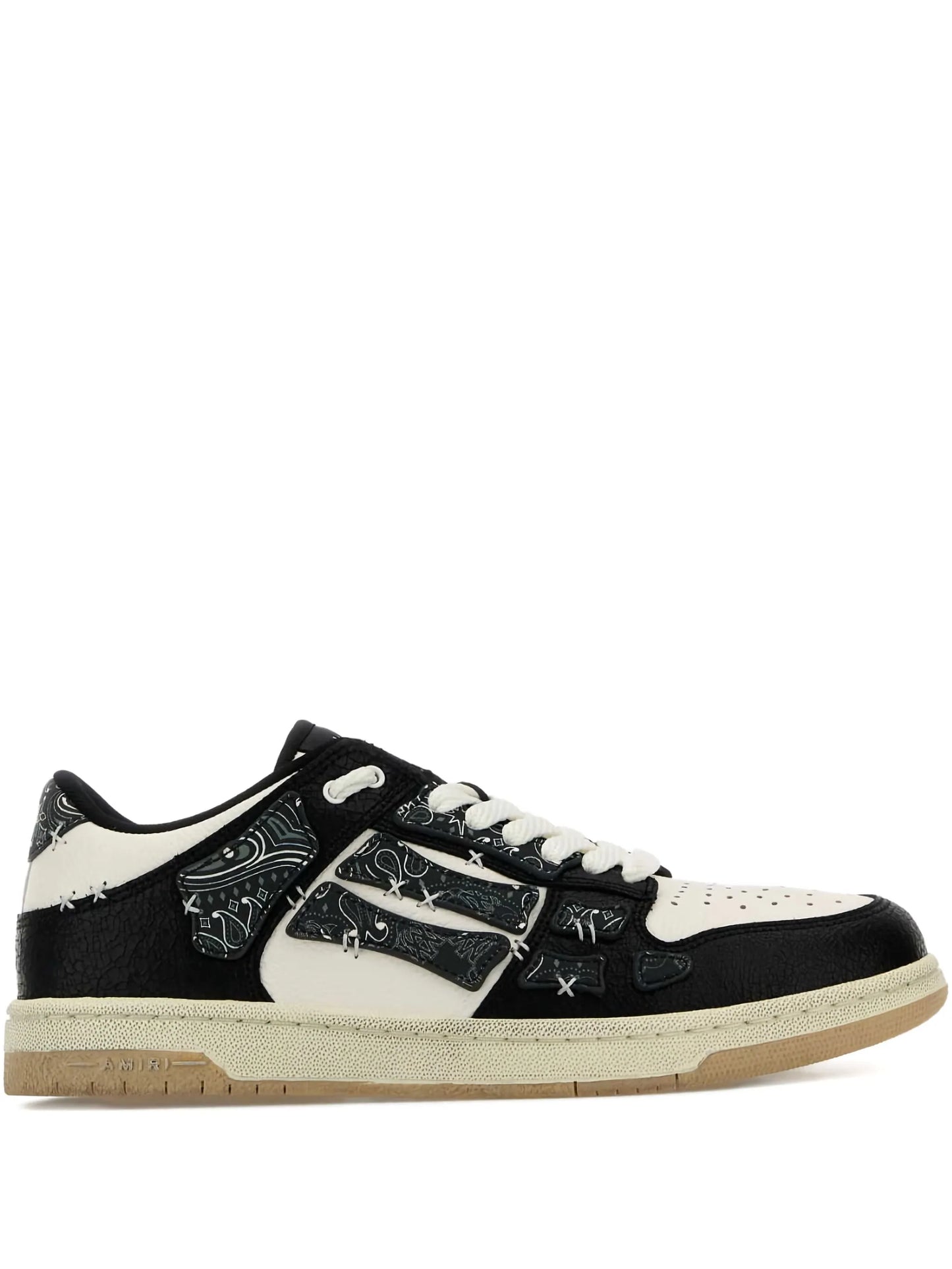 contrast panel low-top sneakers