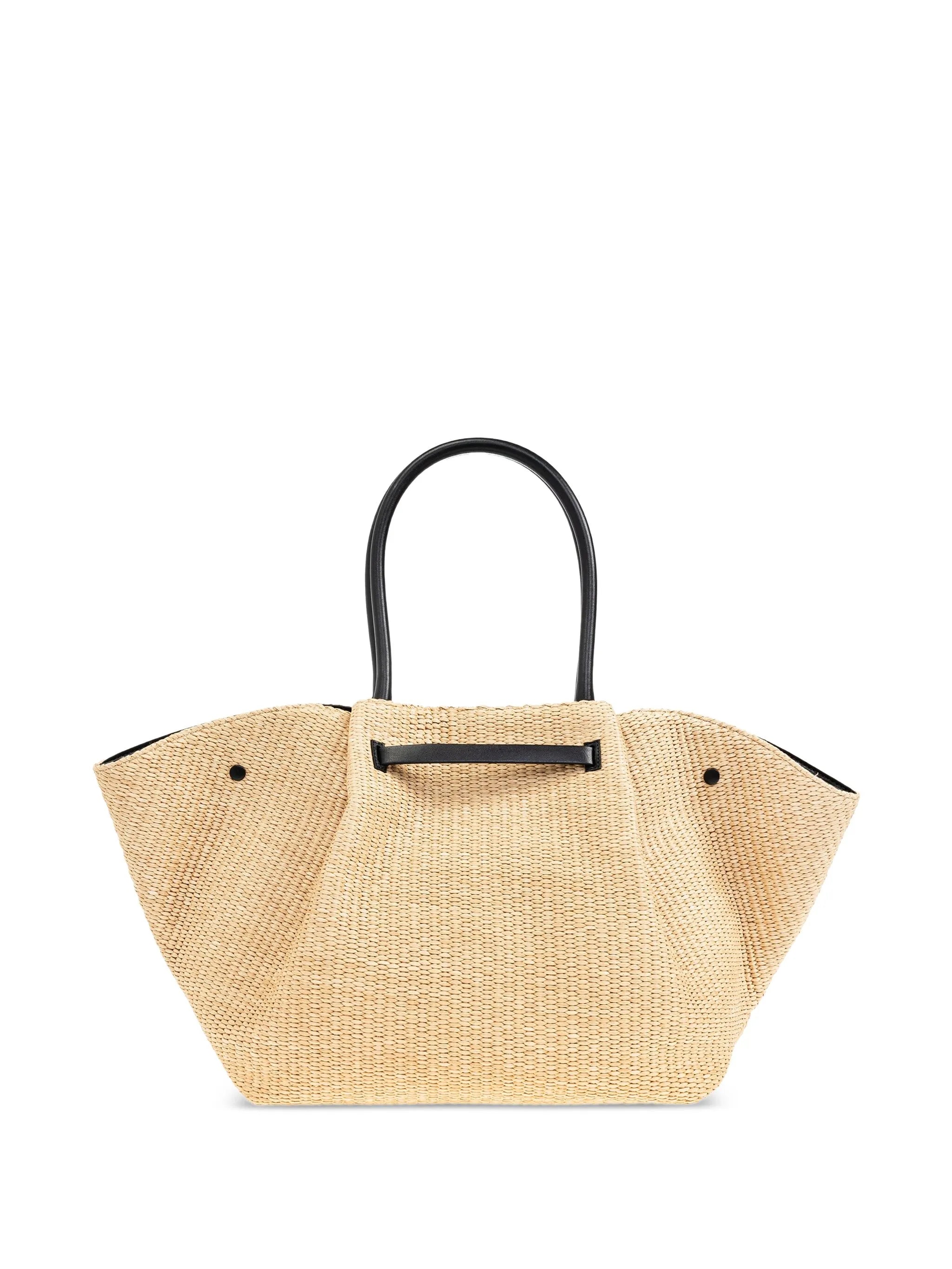 New York woven tote bag