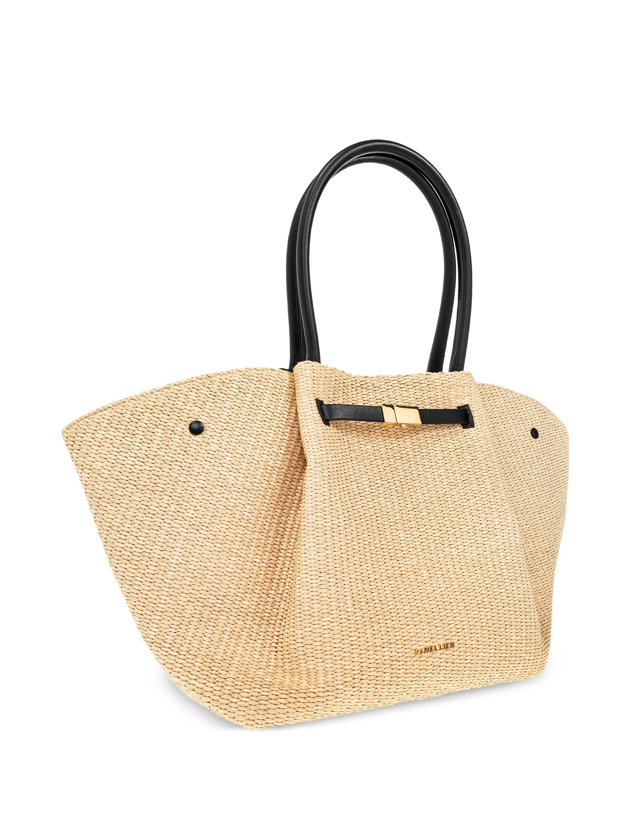 New York woven tote bag