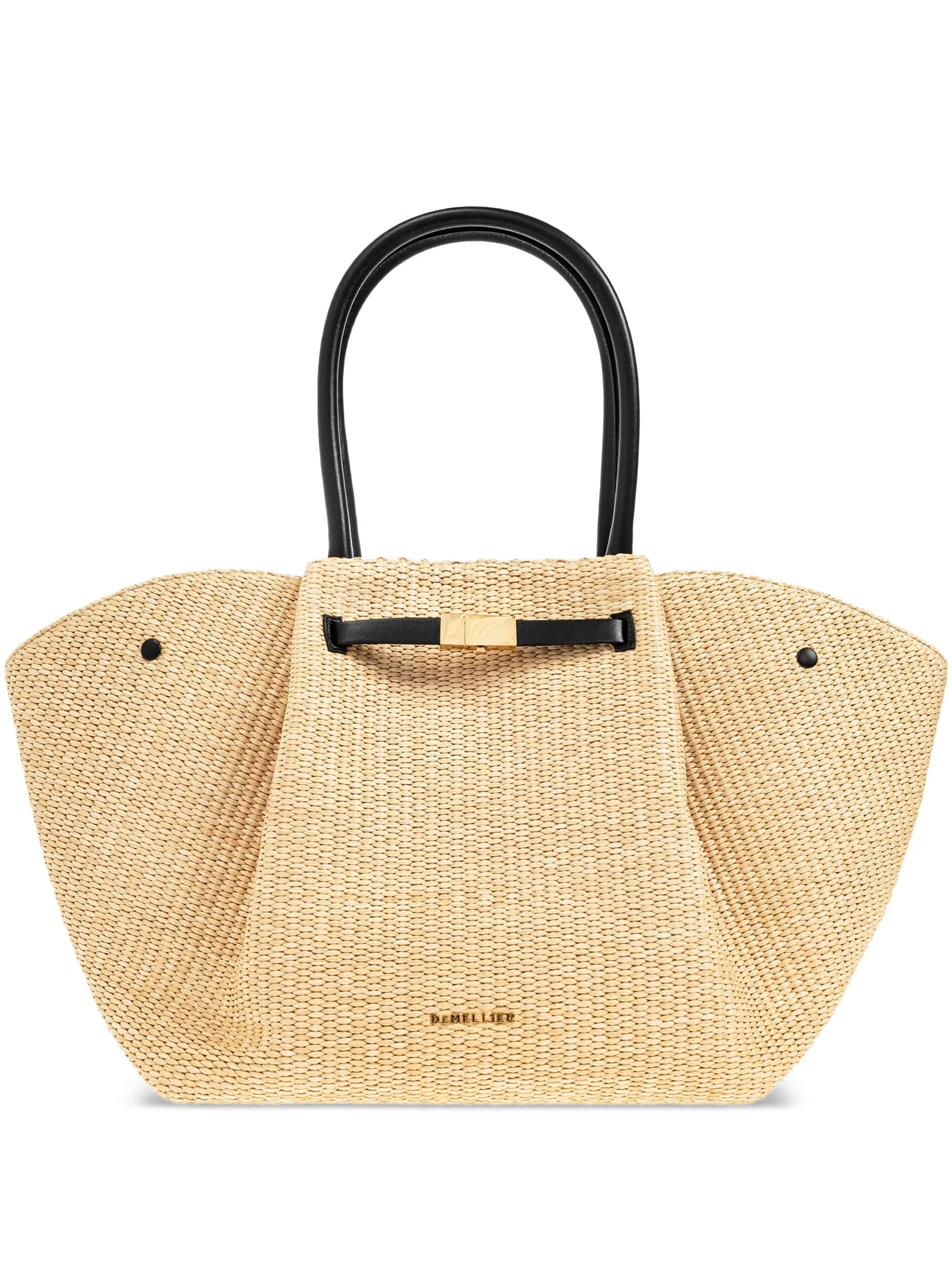 New York woven tote bag