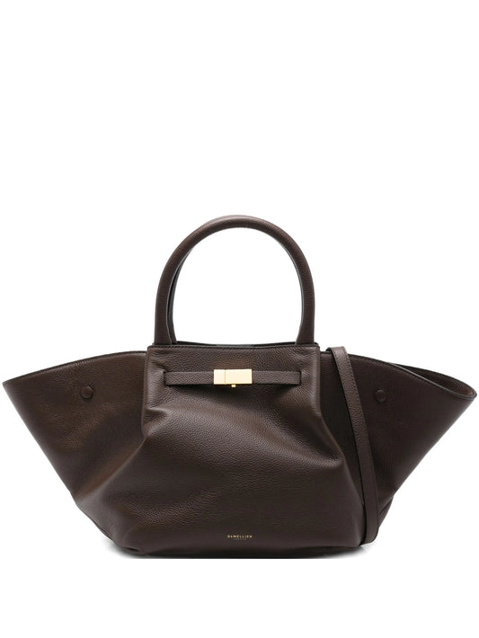 medium New York leather tote bag