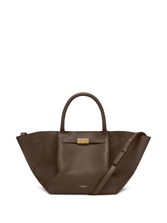 medium New York leather tote bag