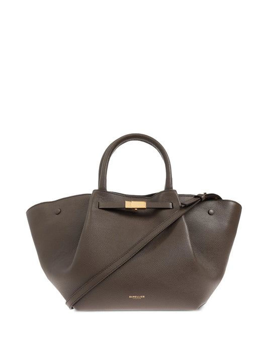 medium New York leather tote bag