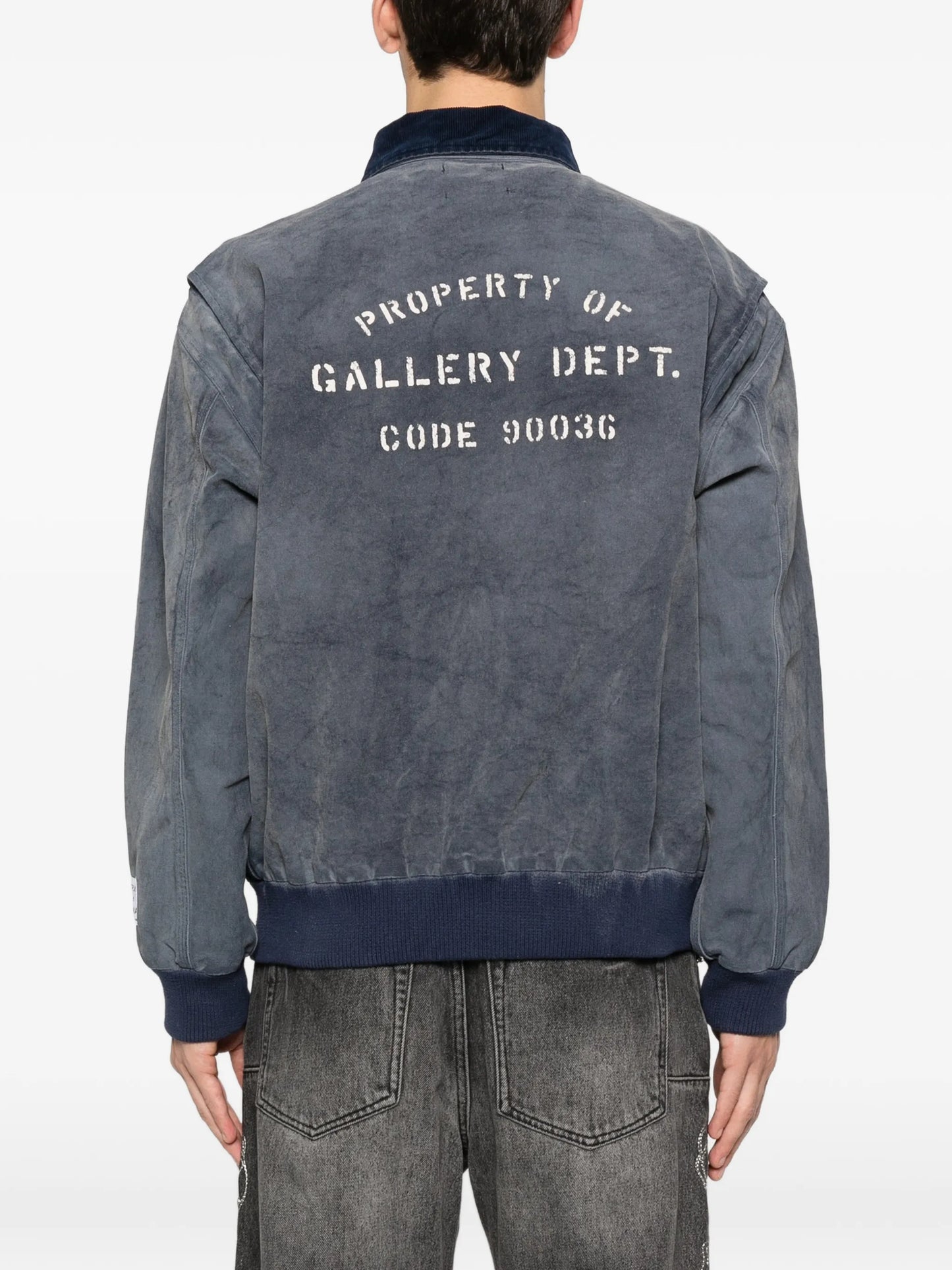 corduroy-collar denim jacket