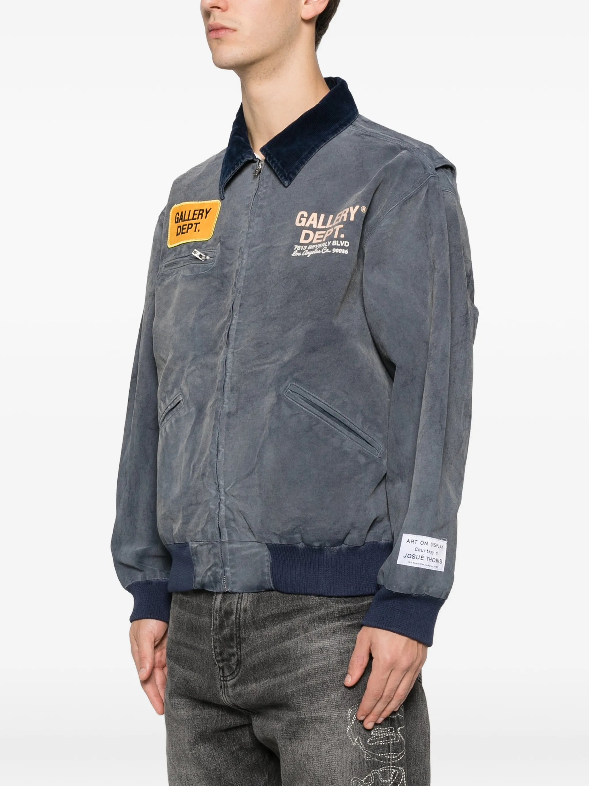 corduroy-collar denim jacket