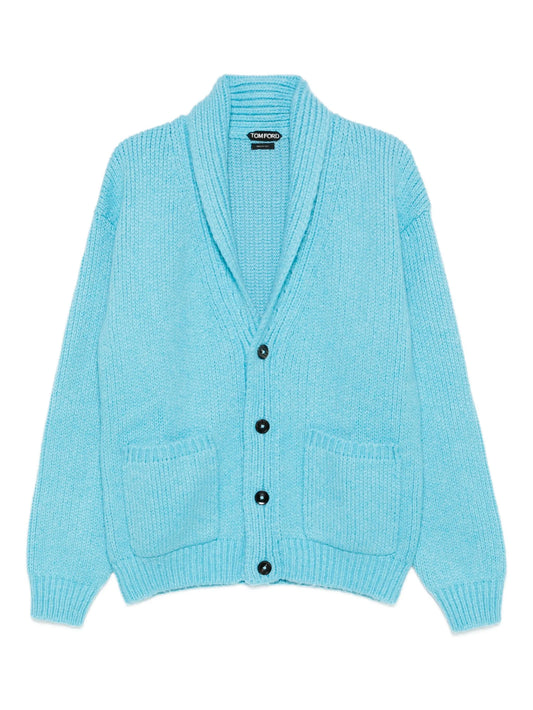 shawl-collar cardigan
