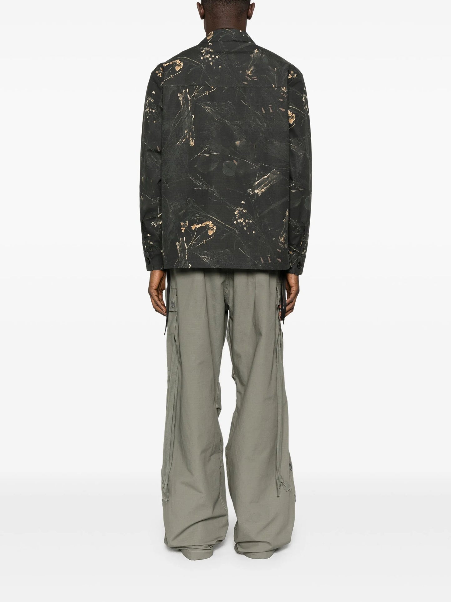 floral-print cargo shirt