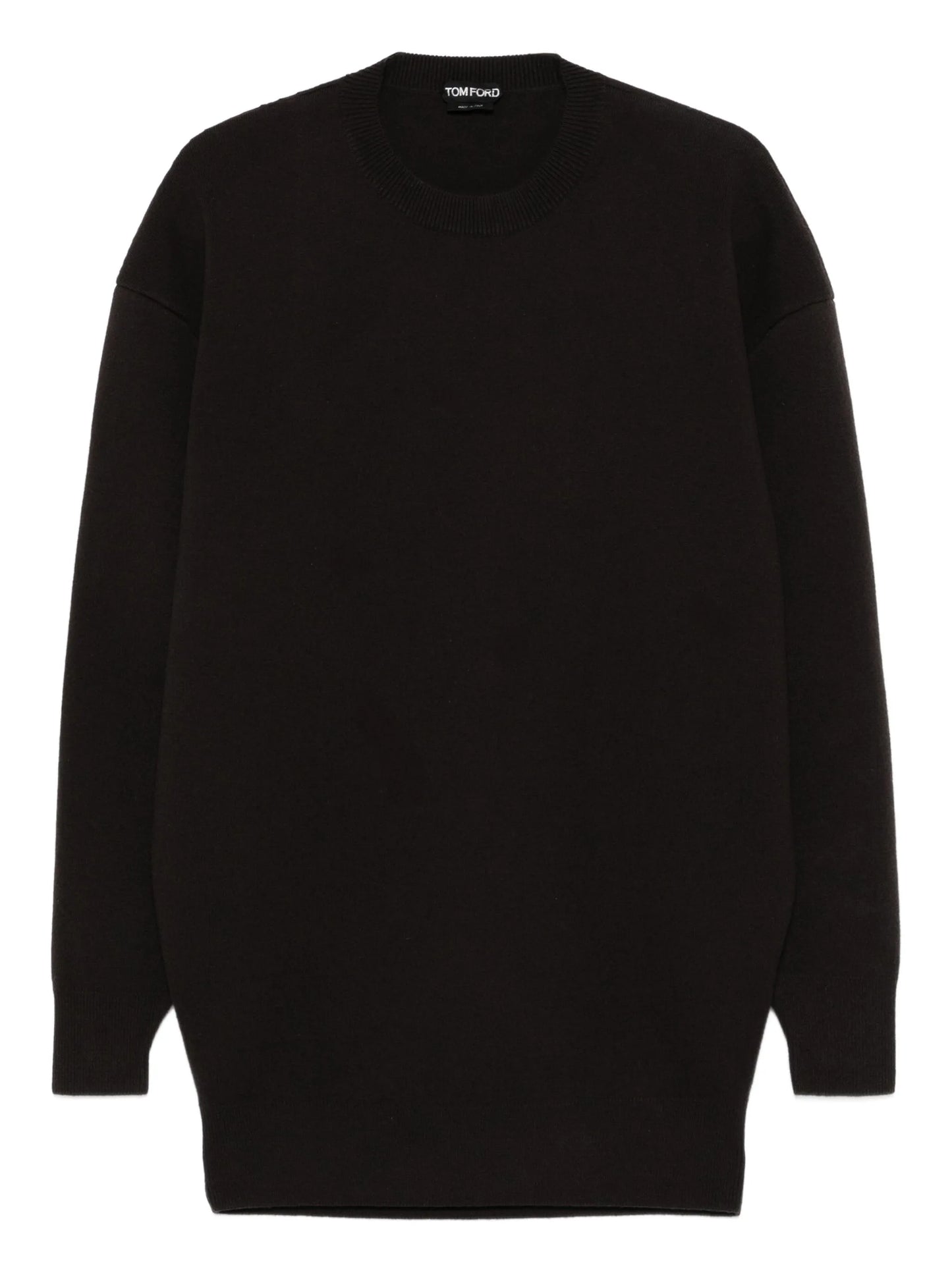 round-neck mini dress