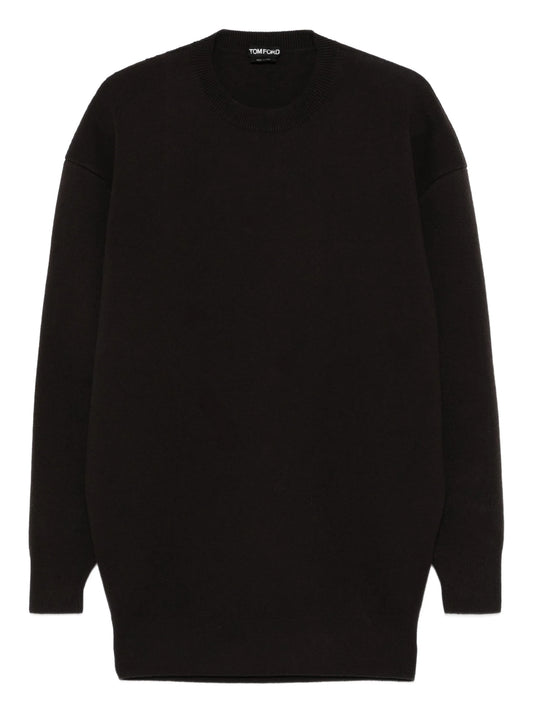 round-neck mini dress