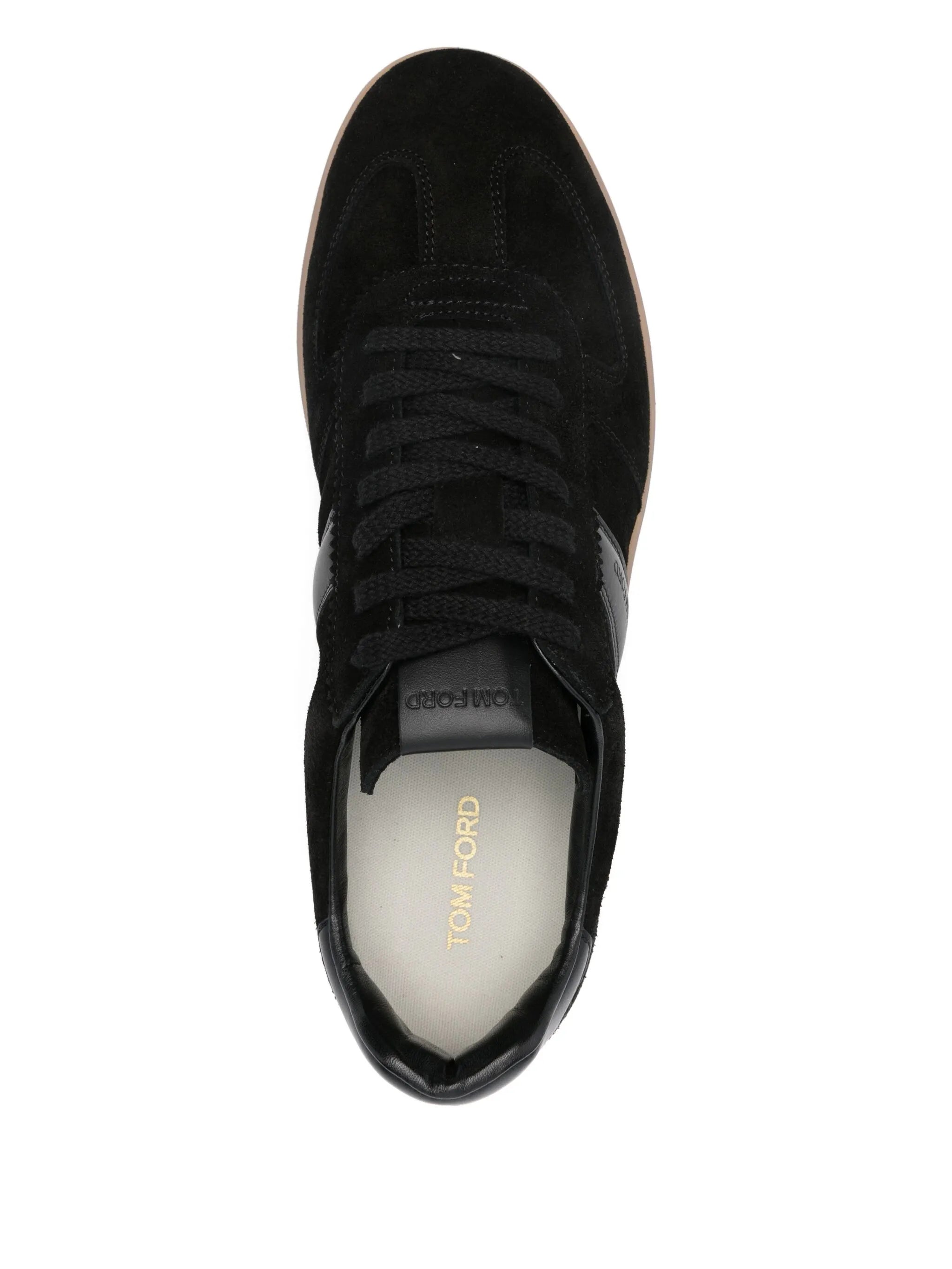 panelled suede sneakers