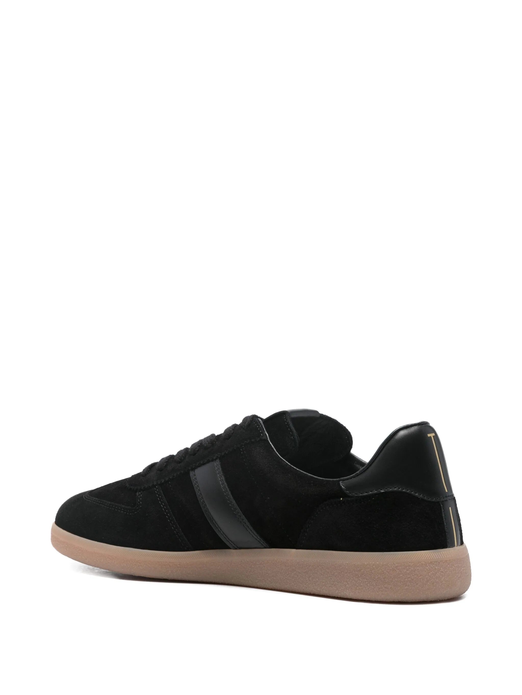 panelled suede sneakers