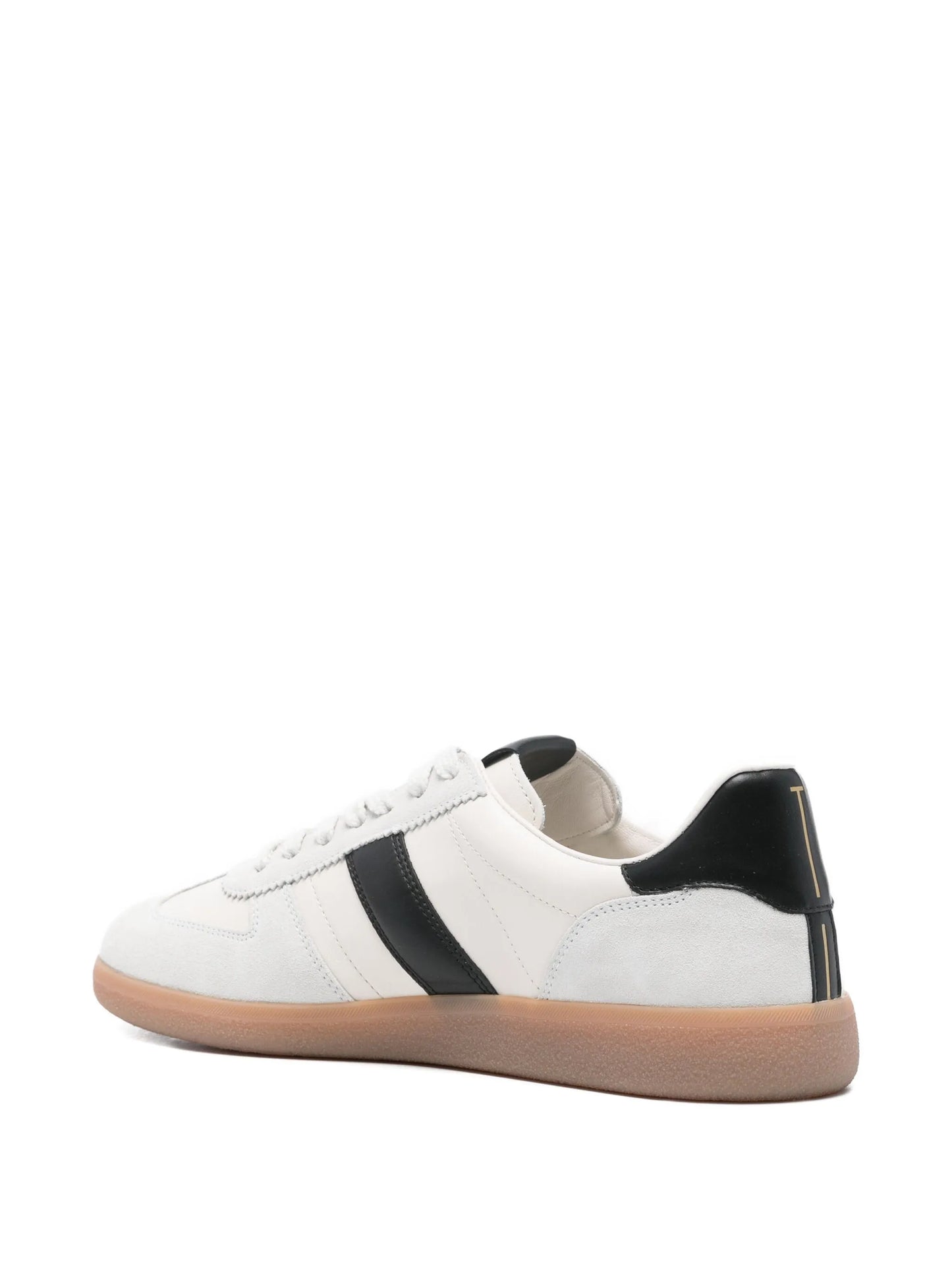 suede leather striped sneakers