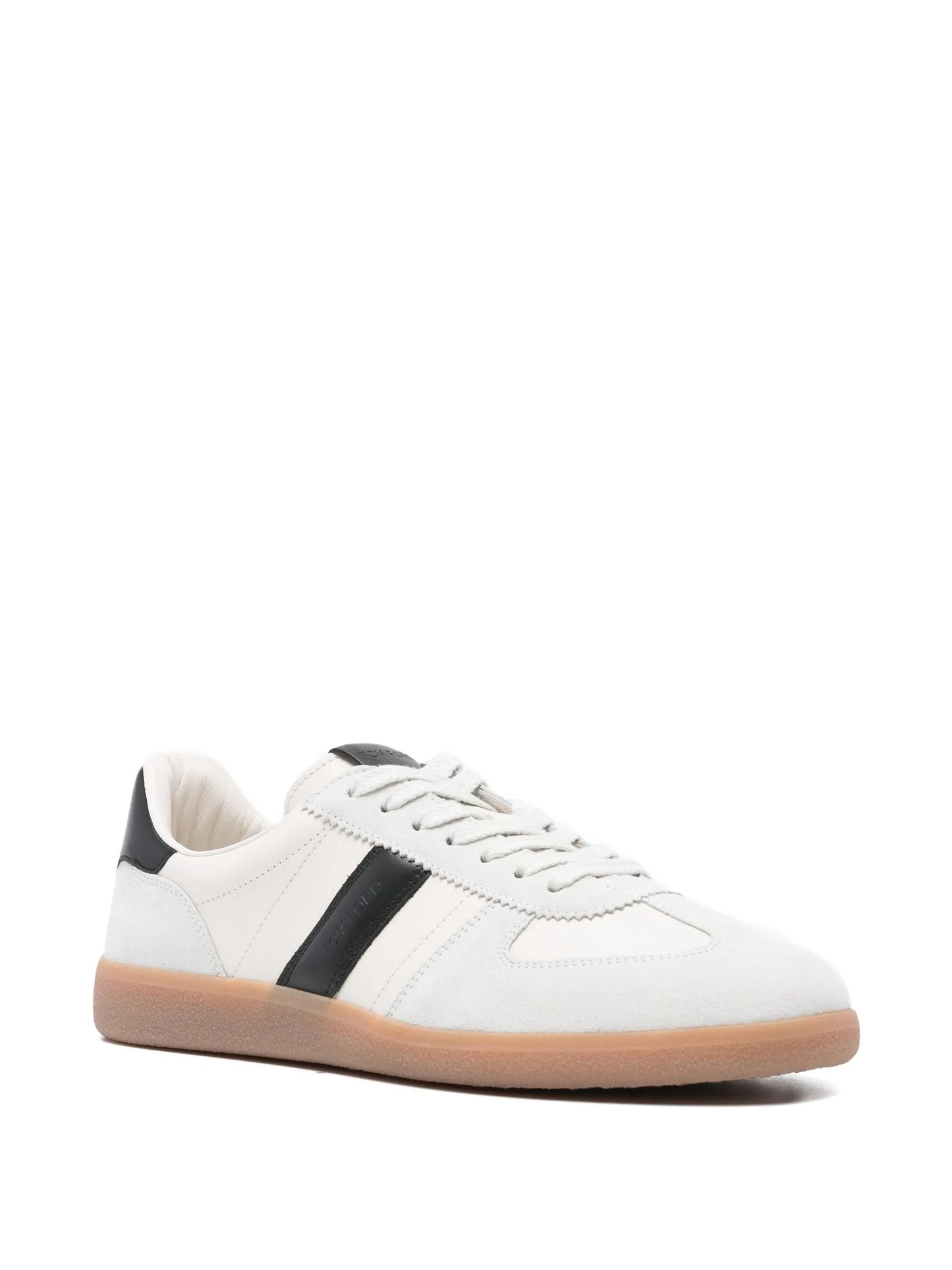 suede leather striped sneakers