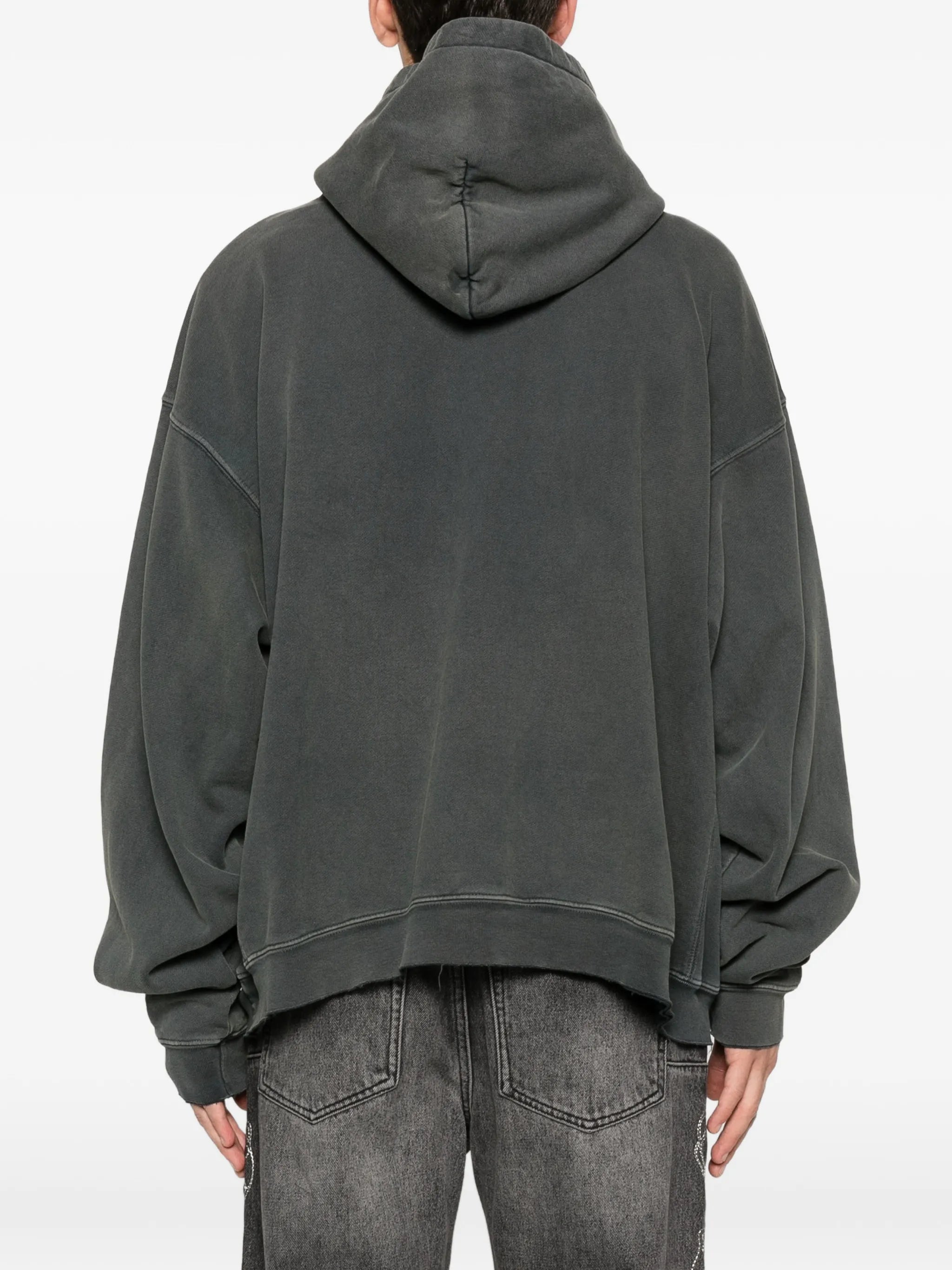 logo-embossed hoodie