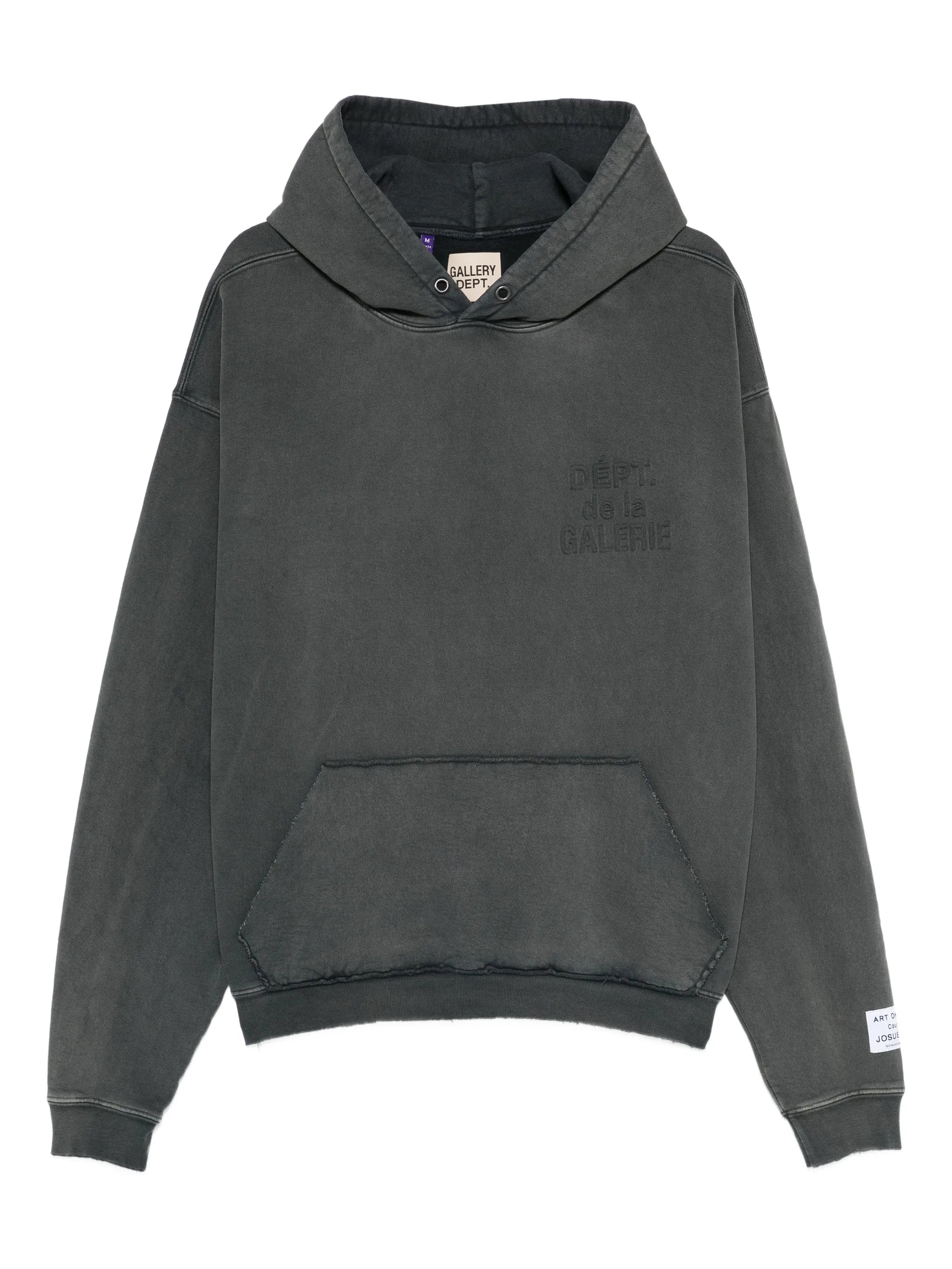logo-embossed hoodie