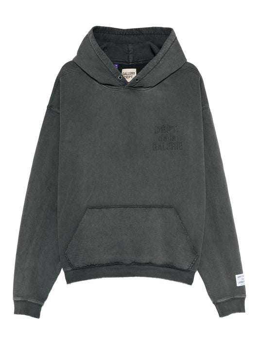 logo-embossed hoodie