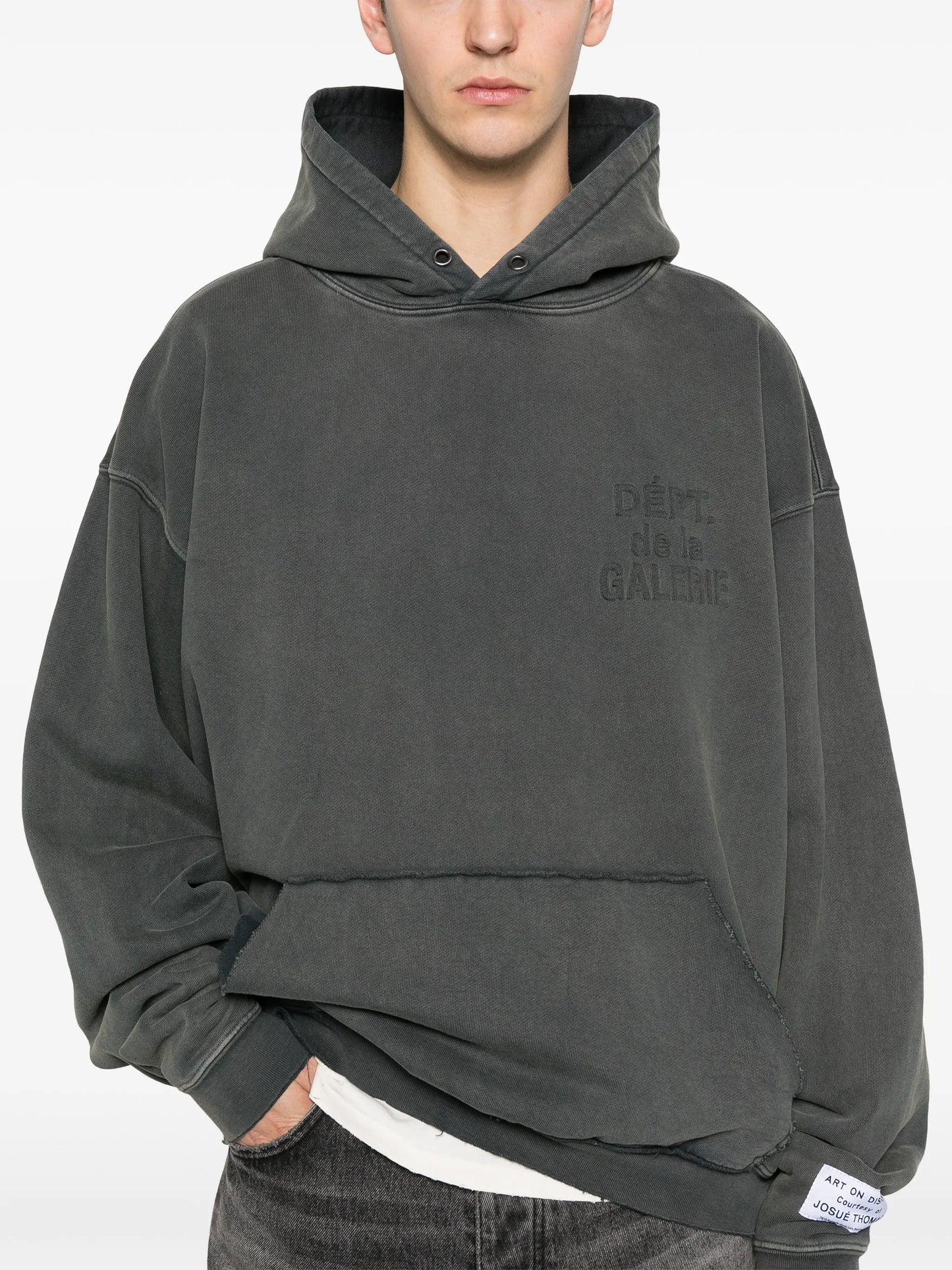 logo-embossed hoodie
