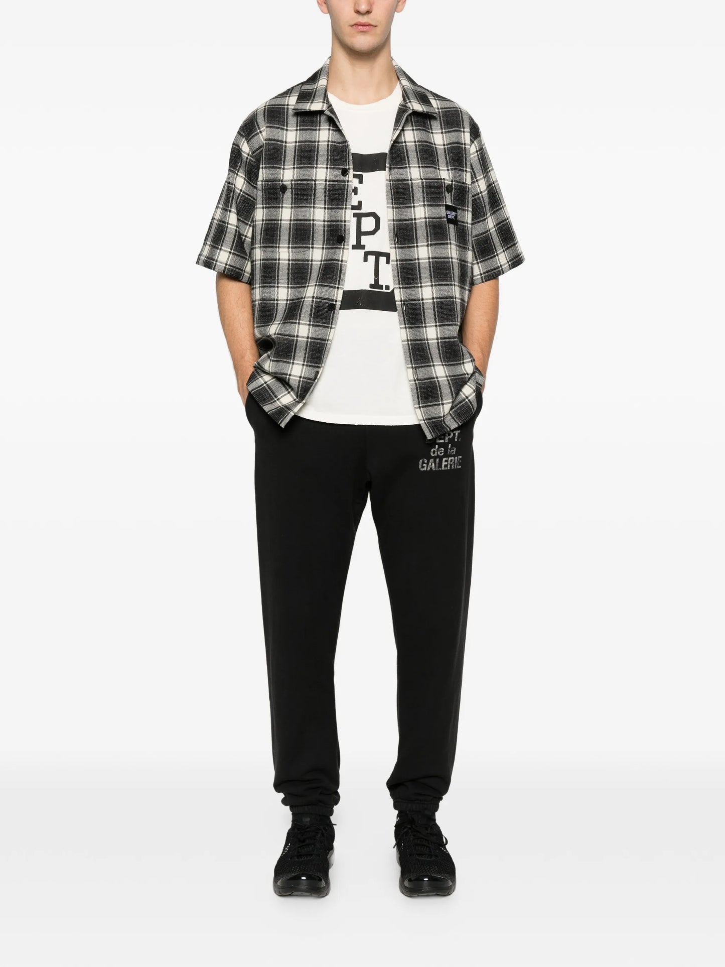 Playground short-sleeve plaid shirt