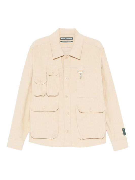 multi-pocket corduroy shirt jacket
