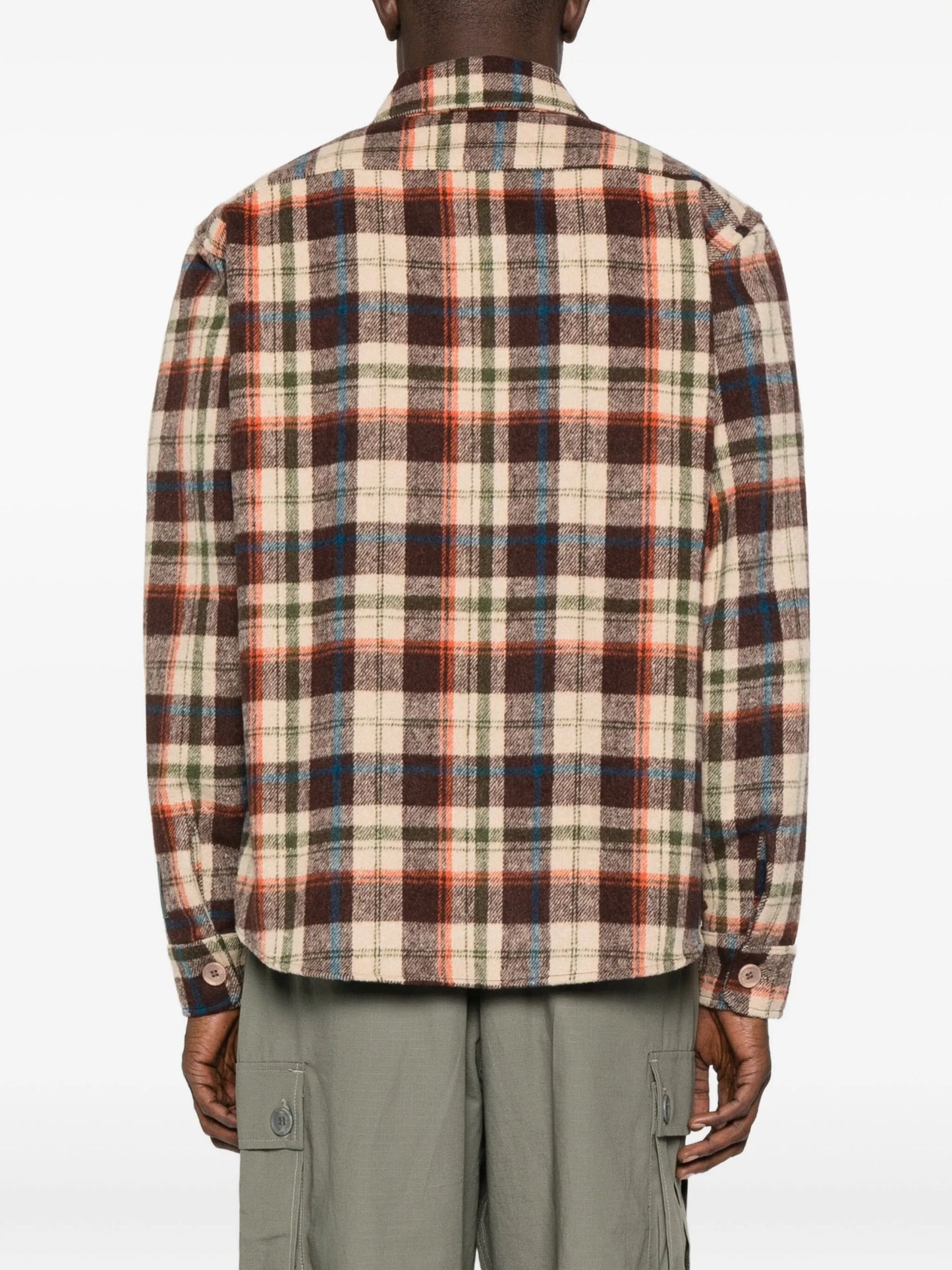 plaid multi-pocket shirt