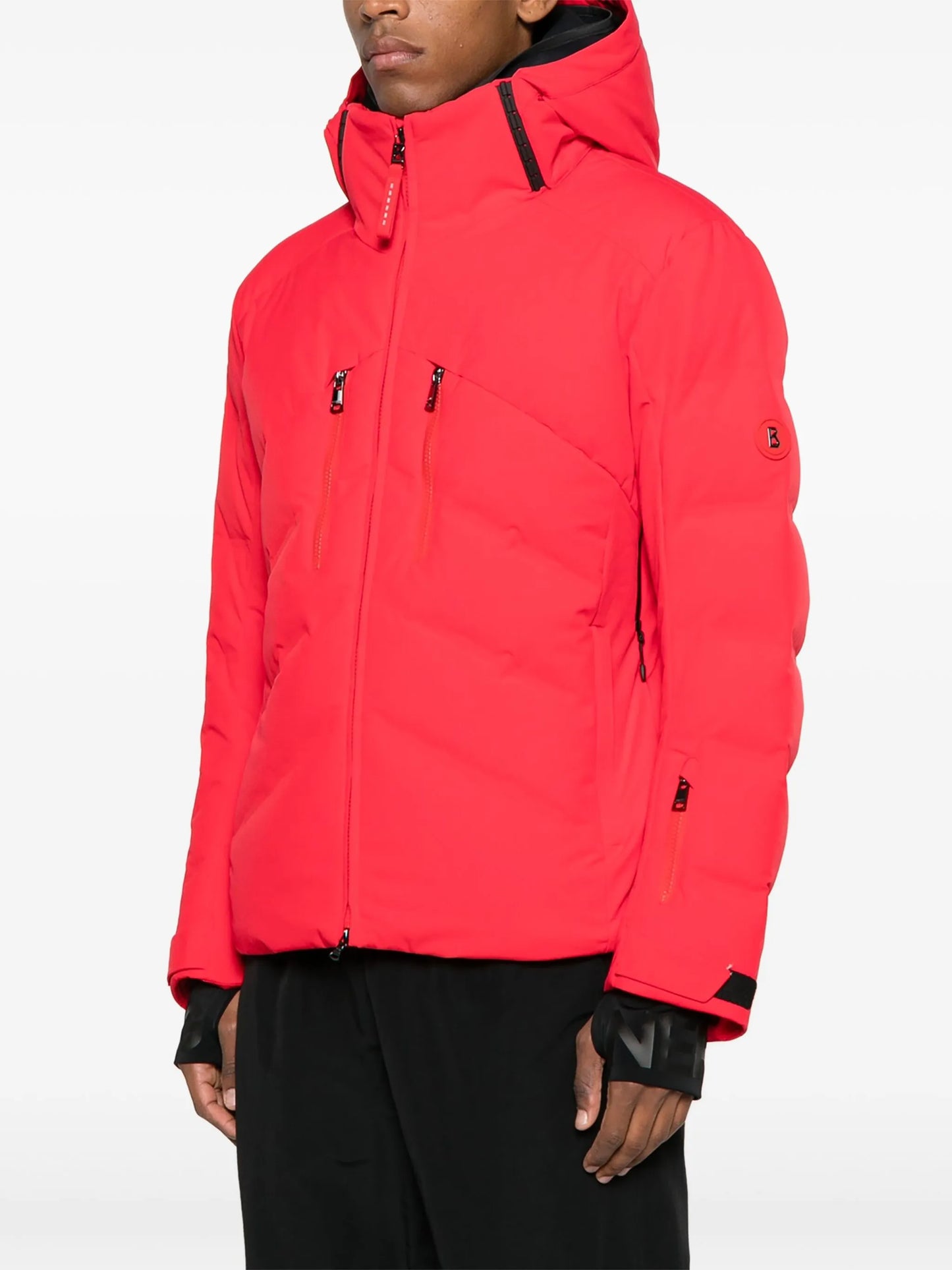 Jervis-D hooded zip padded ski jacket