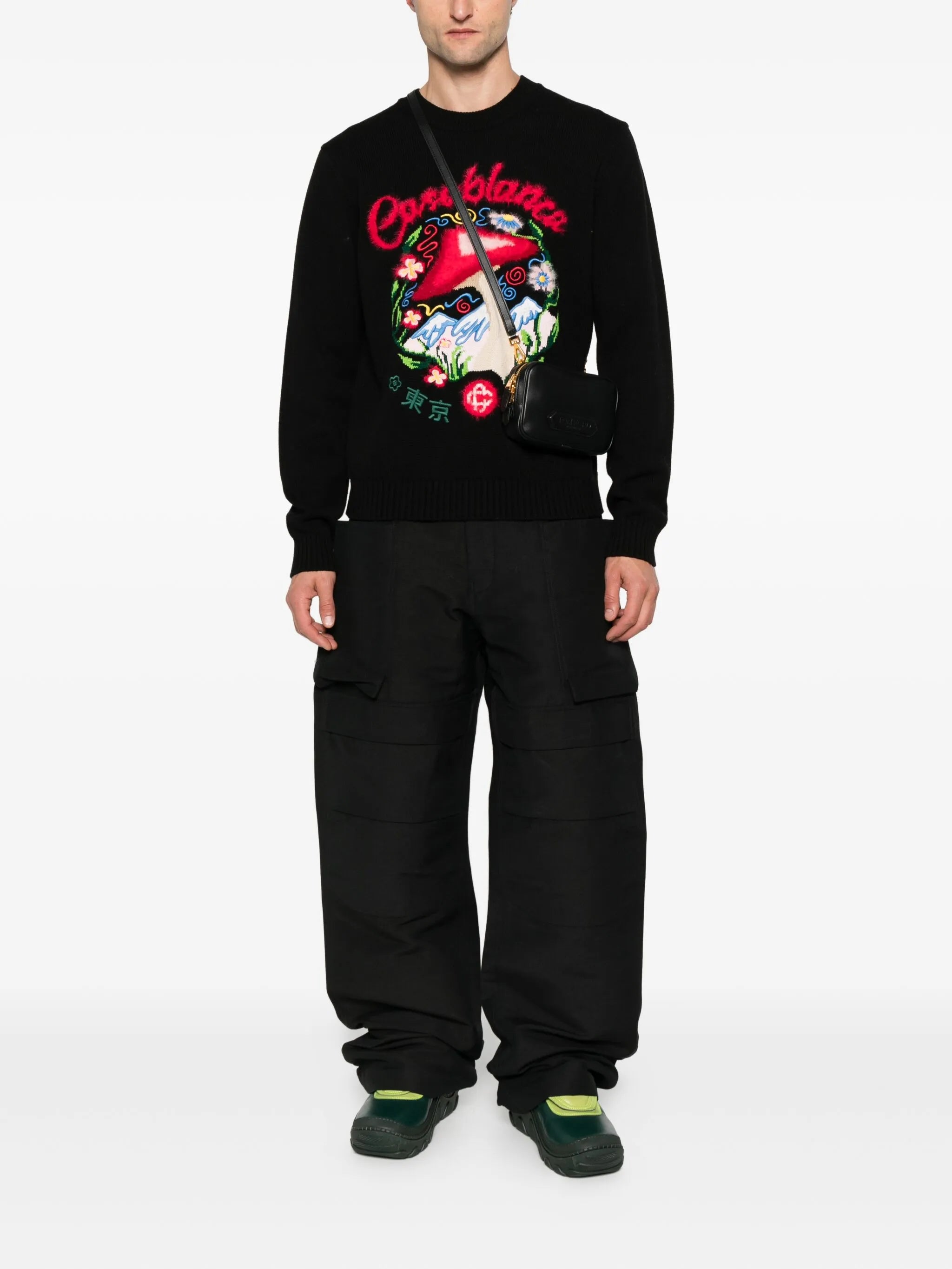 cotton embroidered mushroom sweater