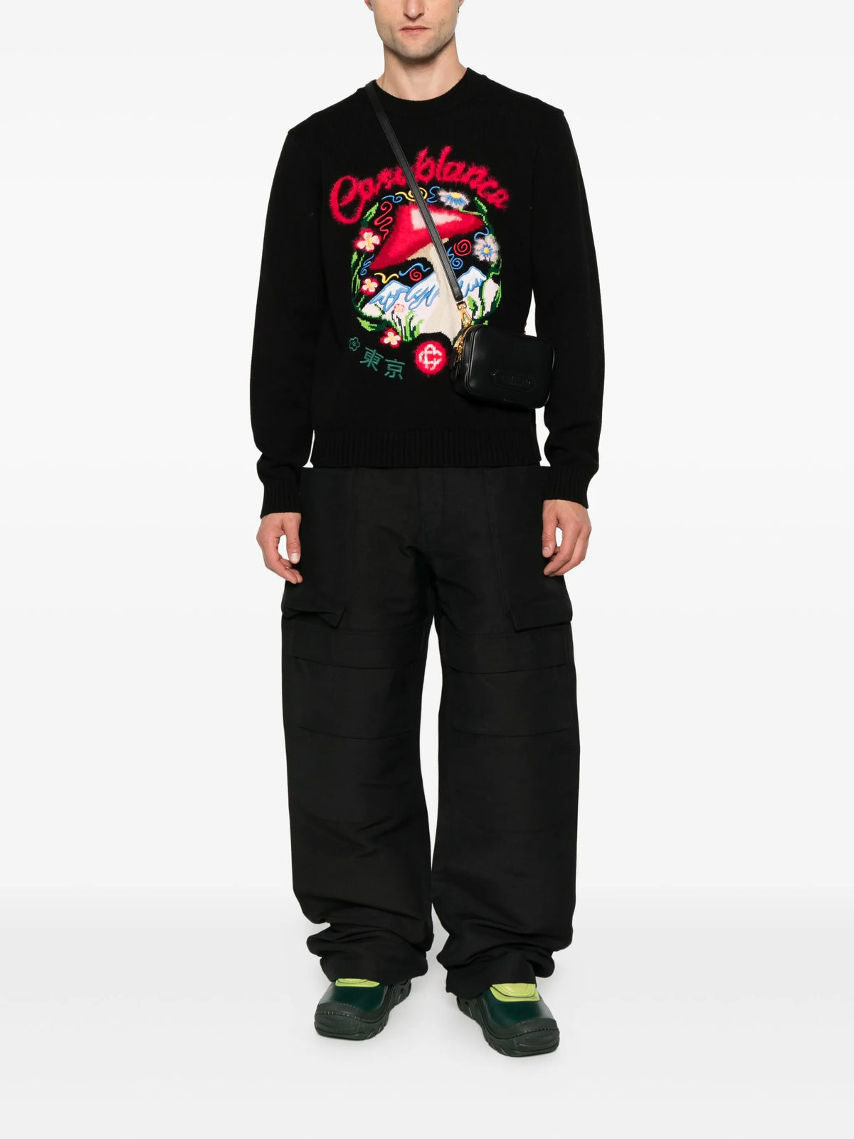 cotton embroidered mushroom sweater