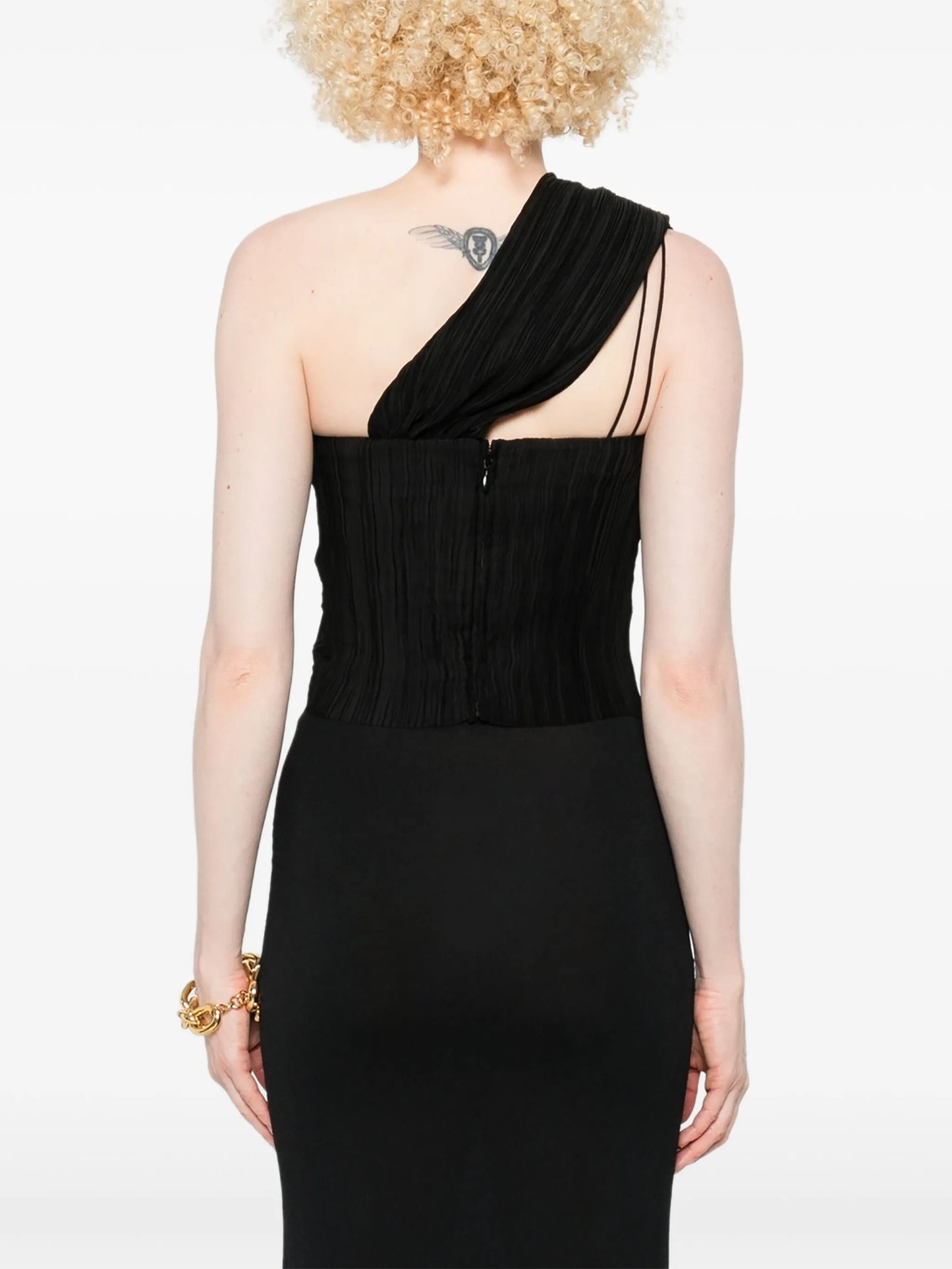 Moira pleated one-shoulder top