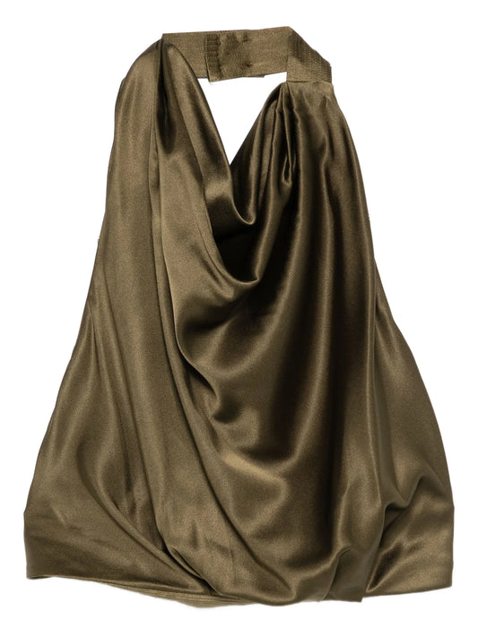 Adienne draped halterneck top